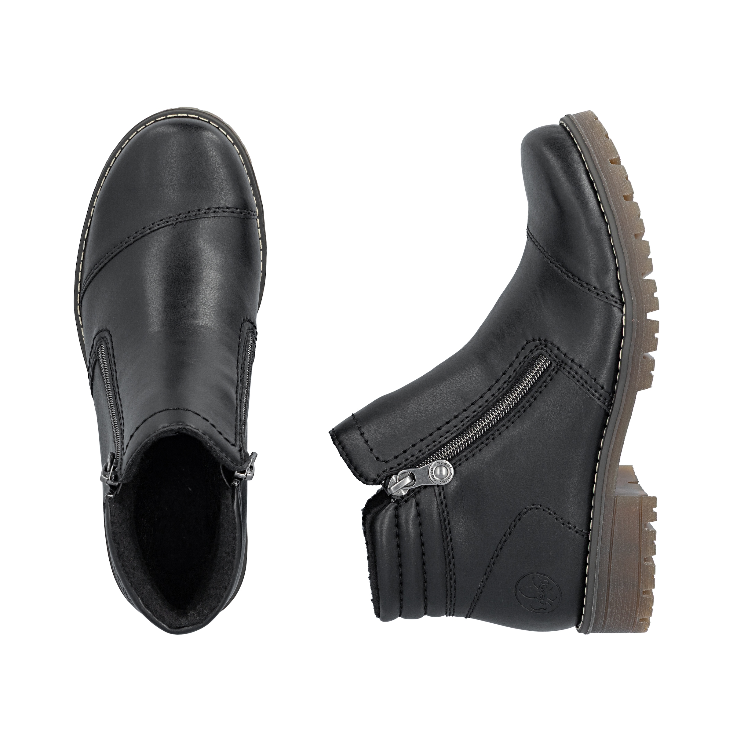 Rieker Stiefelette  Klassik-Boots, Casual-Stiefelette mit zwei Reißverschlüssen
