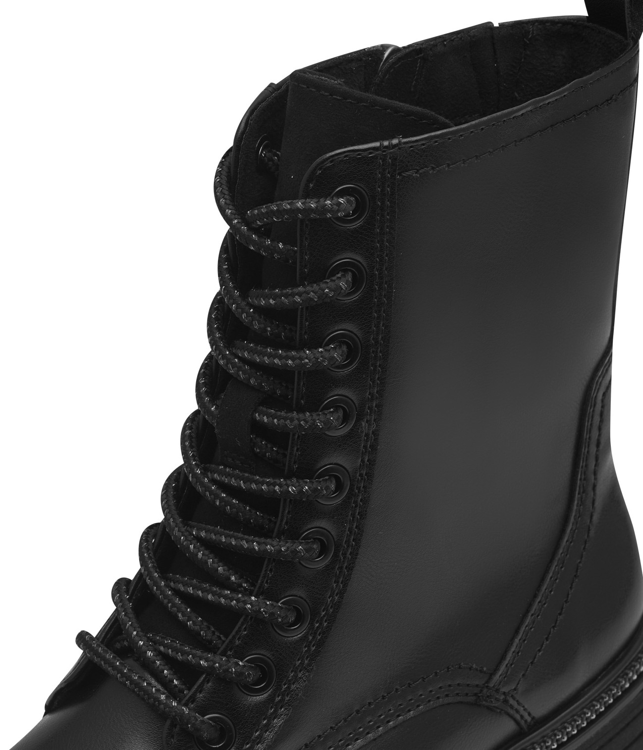 MARCO TOZZI Schnürstiefelette, Blockabsatz, Schnürboots mit Nieten am Sohenrand