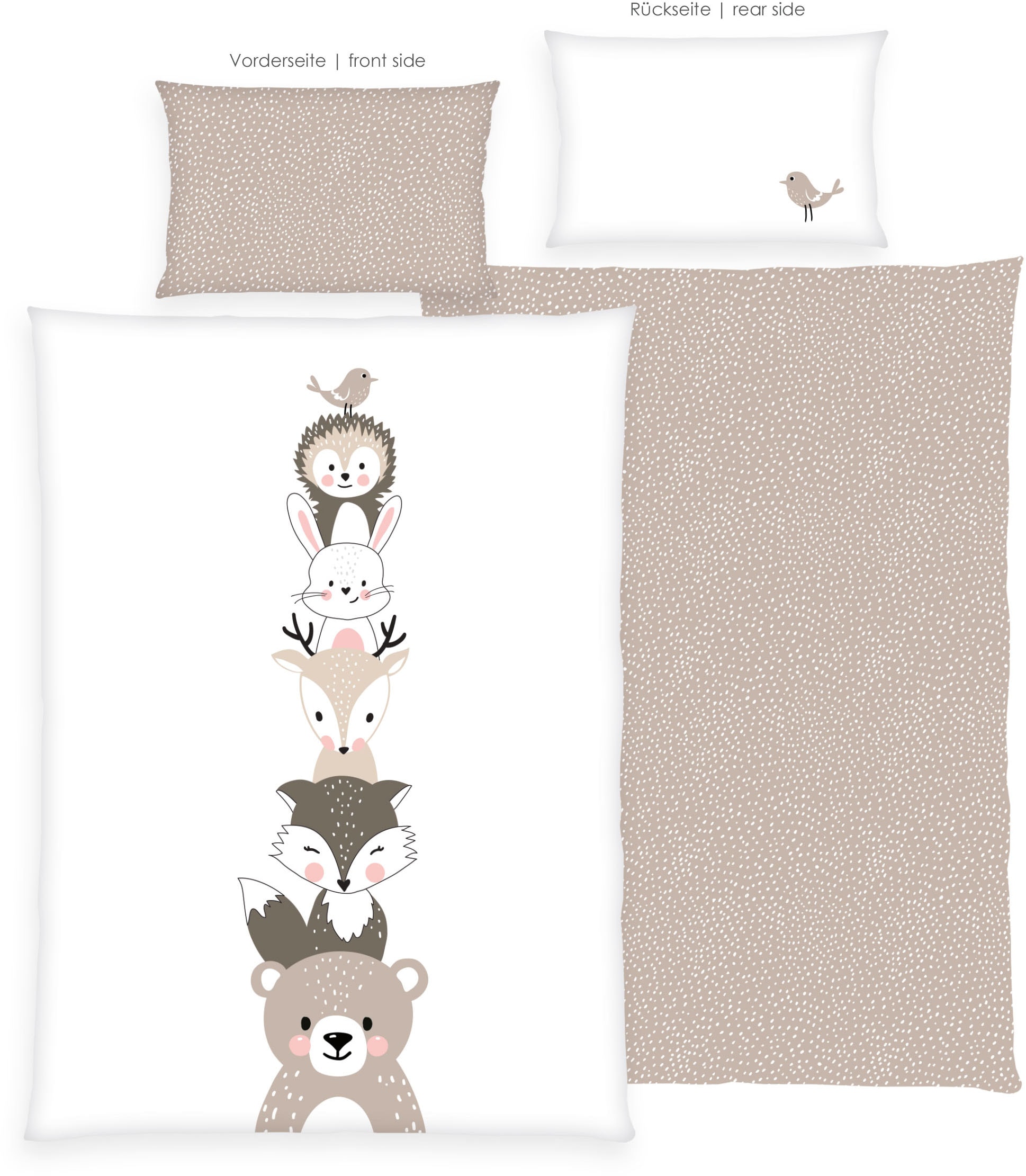 Baby Best Babybettwäsche »babybest Woodland Crew« 1 Stk. tlg. mit Wendefunktion