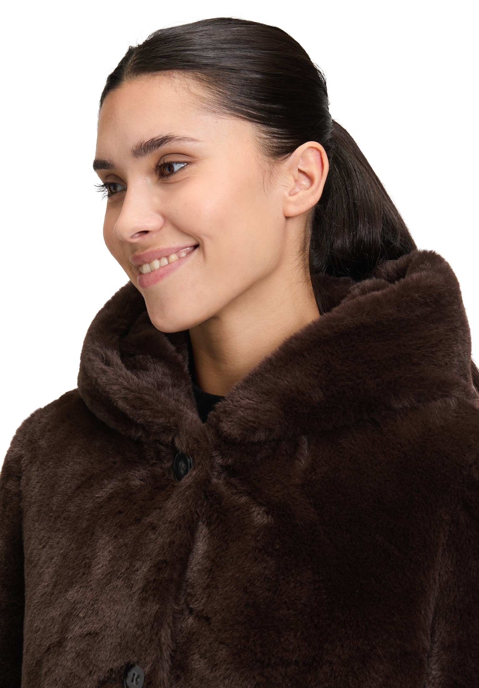 Betty Barclay Plüschjacke »Plüschjacke mit Kapuze«