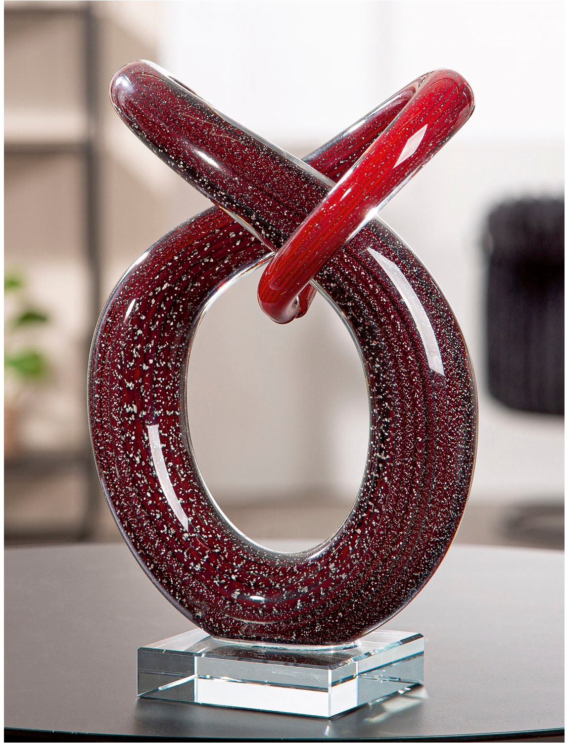 Casablanca by Gilde Dekoobjekt »Skulptur Curvum rot H. 24 cm«