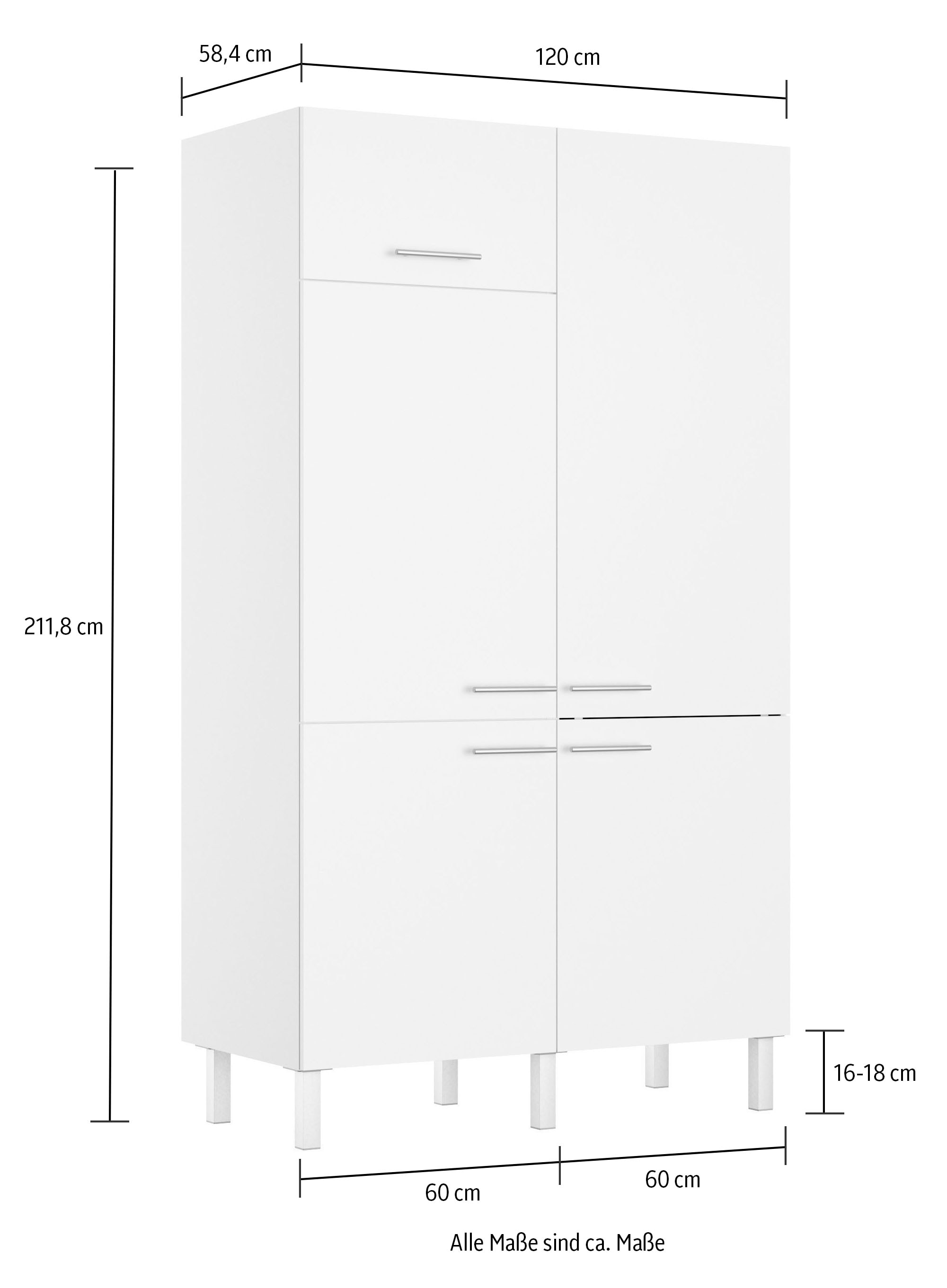 OPTIFIT Küche »Lilly«, Breite 120 cm, wahlweise mit E-Gerät bei OTTO | Schubkästen