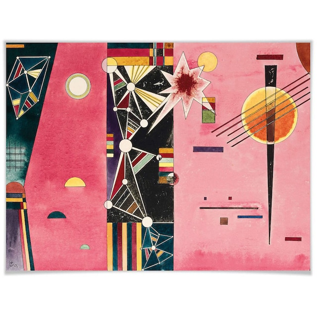 Wall-Art Poster »Kandinsky abstrakte Kunst Rosa Rot«, Abstrakt, (1 St.),  Poster, Wandbild, Bild, Wandposter bestellen im OTTO Online Shop