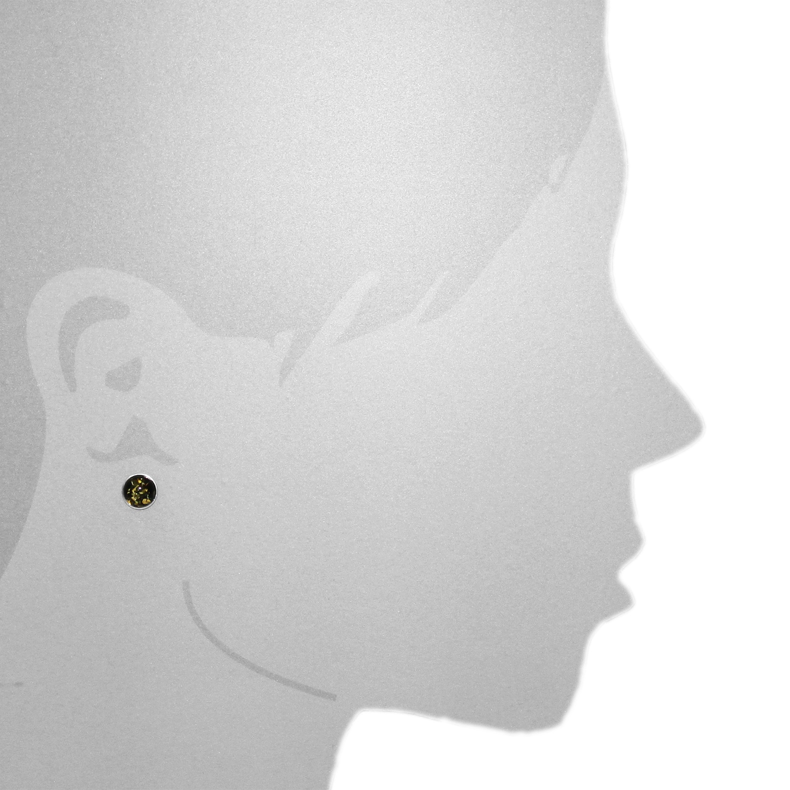 OSTSEE-SCHMUCK Paar Ohrstecker »- Classic 8 mm - Silber 925/000 - Bernstein«