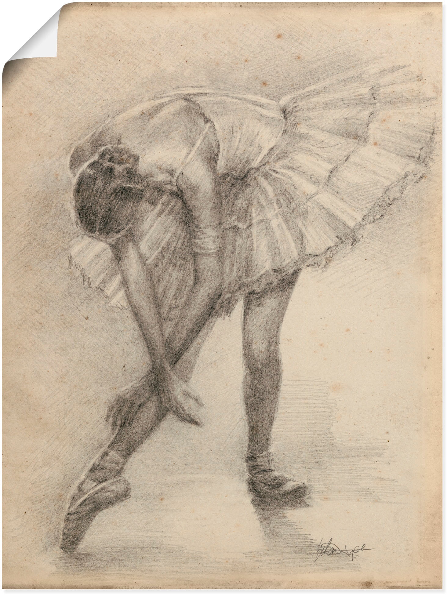 Wandbild »Antike Ballerina Übung II«, Sport, (1 St.), als Poster in verschied. Größen