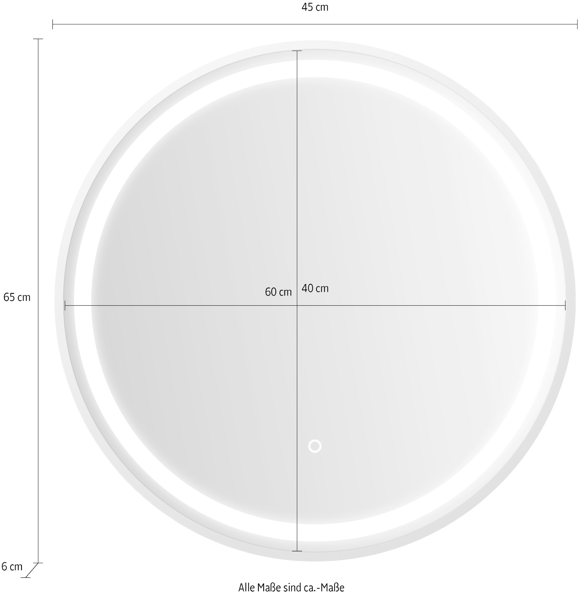 jokey LED-Lichtspiegel »Garda« Maße: 40x60 cm, 50x70 cm, 100x70 cm und 120x70 cm