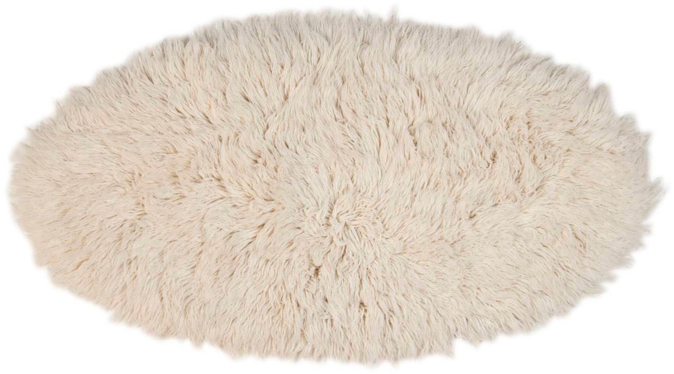Theko Exklusiv Wollteppich »Flokos 2«, rund, 70 mm Höhe, Hochflor, reine Wolle, handgewebt, Wohnzimmer