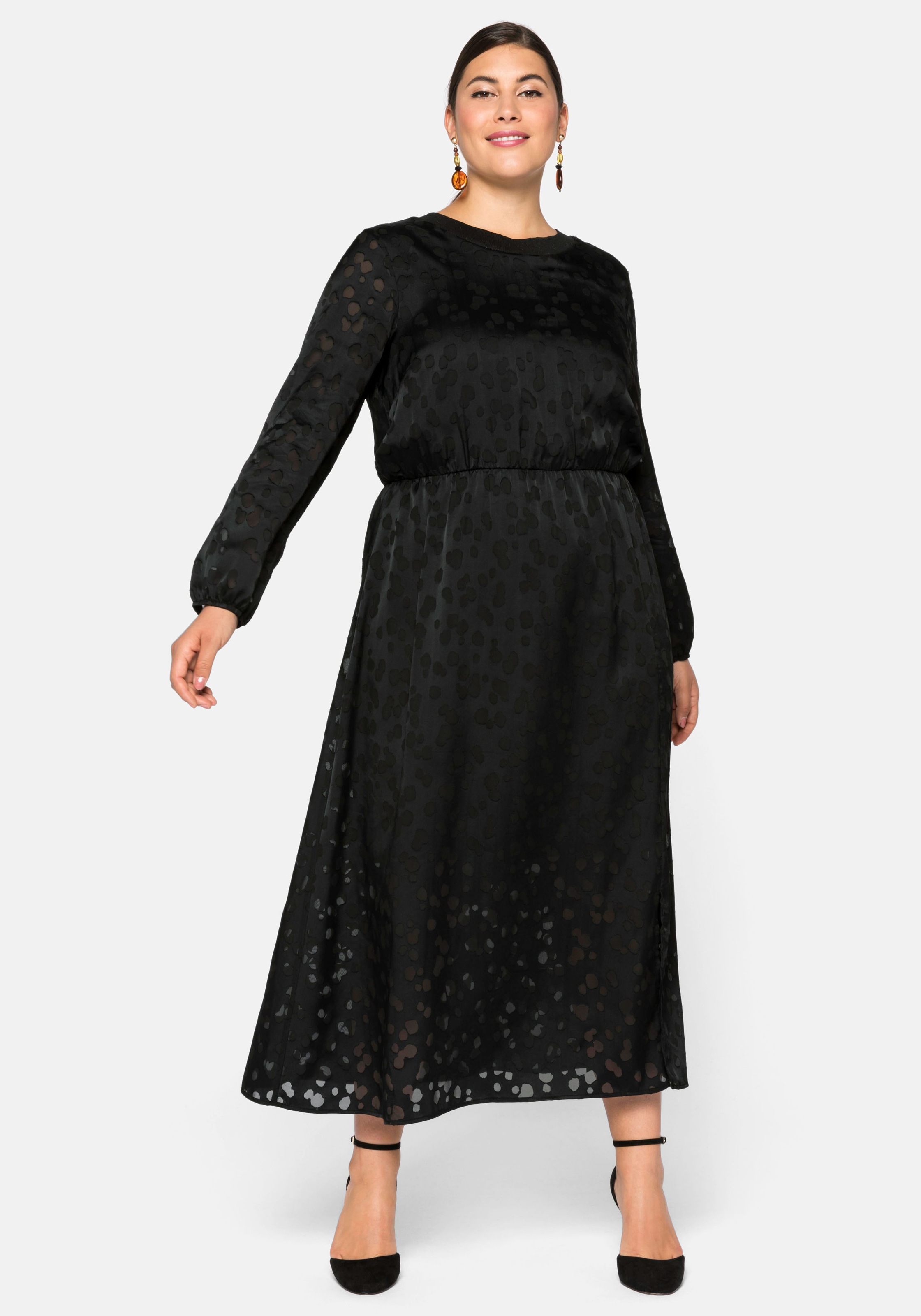 Sheego Partykleid, in Ausbrenneroptik