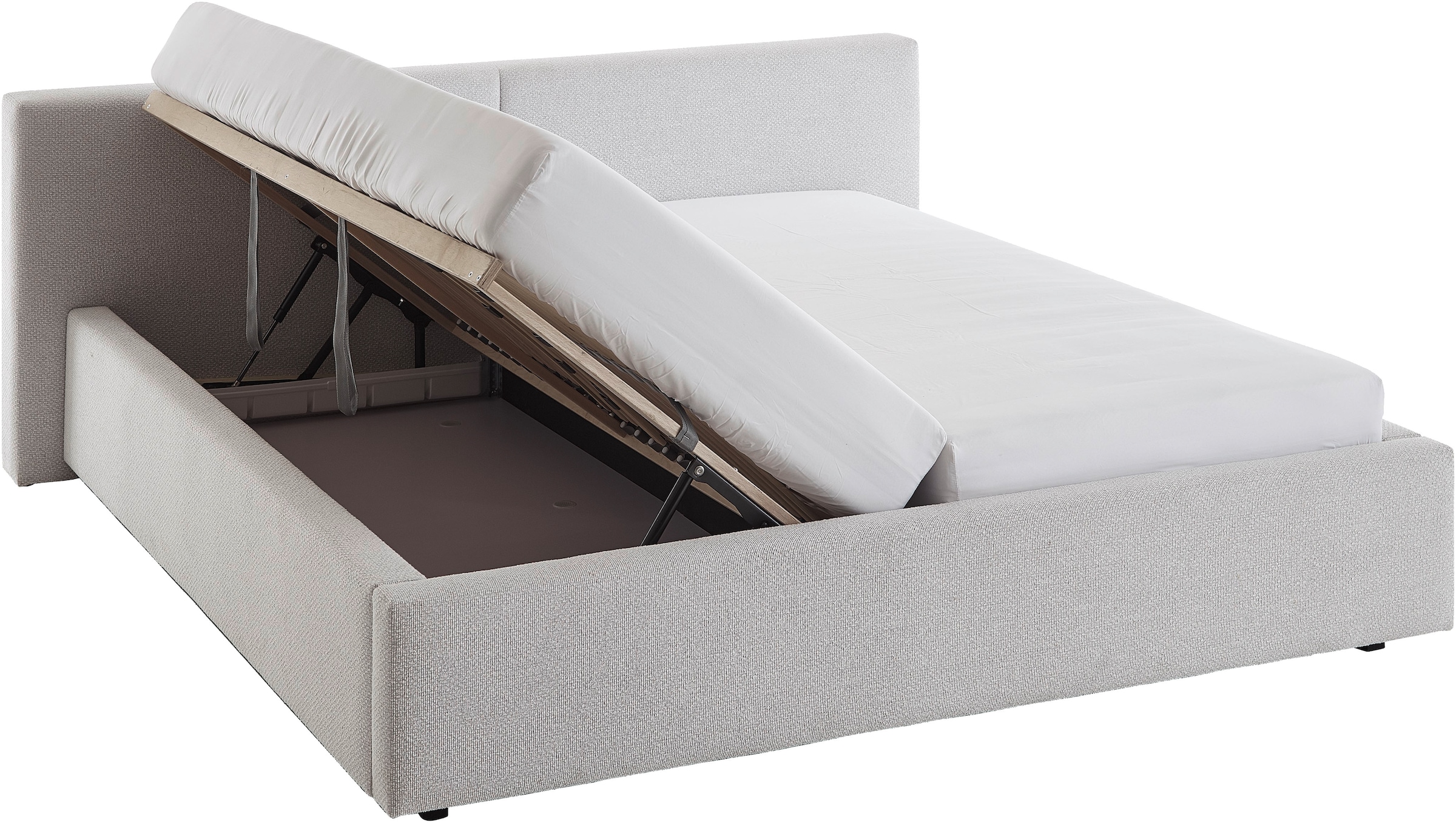 meise.möbel Polsterbett »Cube wahlweise mit Matratze und Bettkasten«, extra flaches Kopfteil, erhältlich in den Breiten 140cm, 160cm & 180cm