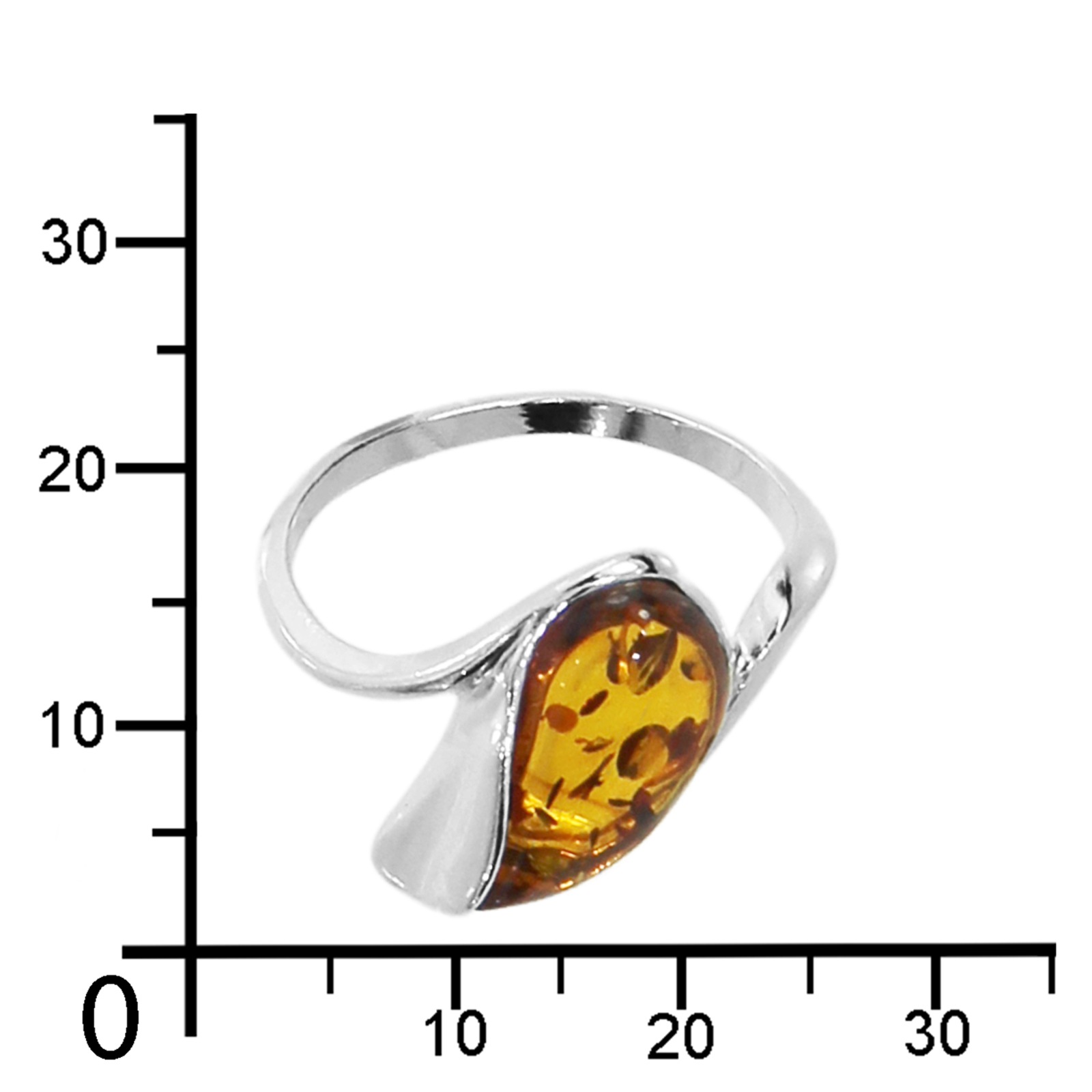 OSTSEE-SCHMUCK Fingerring »- Elida - Silber 925/000 - Bernstein«