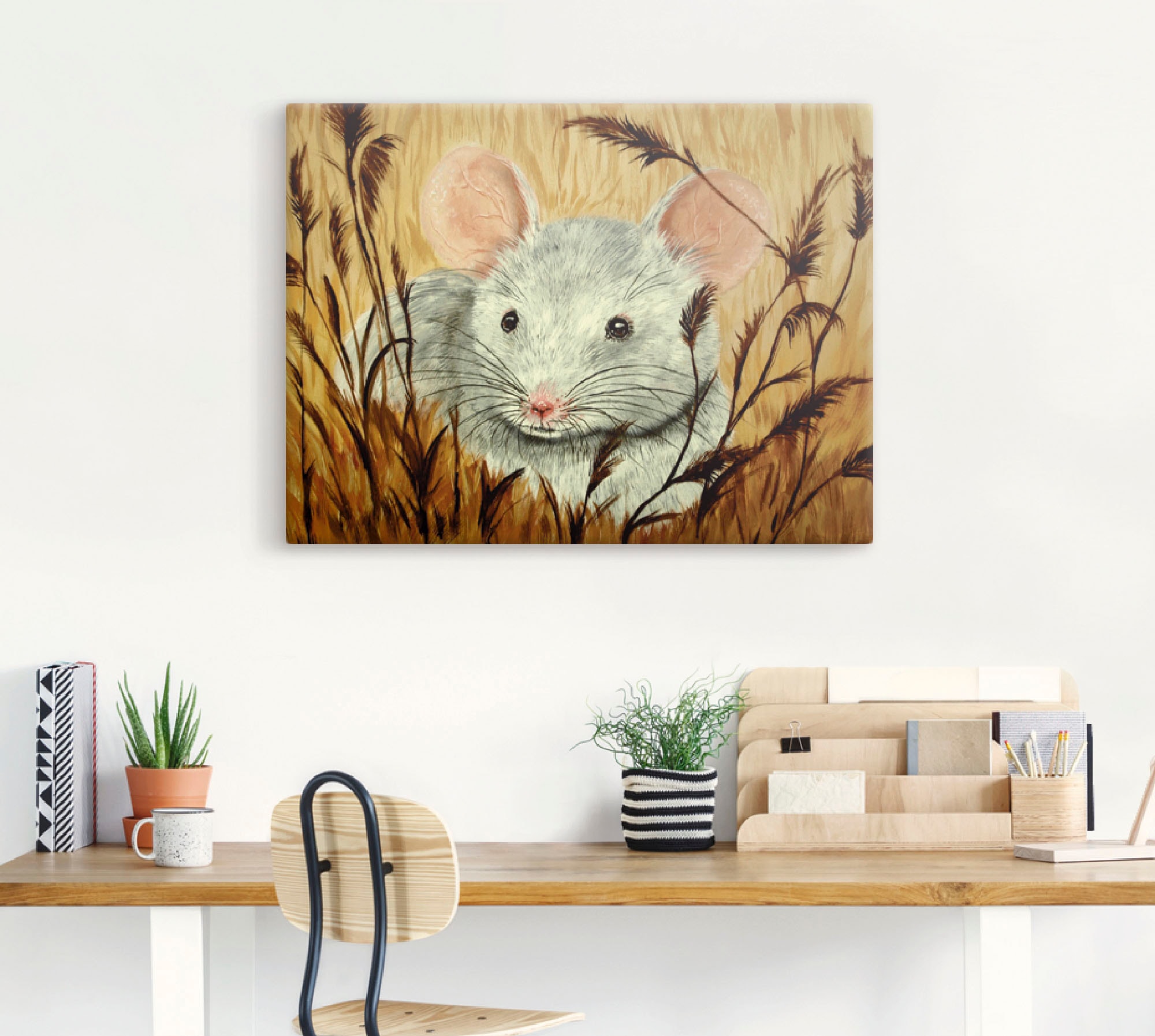 Artland Wandbild »Maus«, Haustiere, (1 St.), als Alubild, Leinwandbild, Wandaufkleber oder Poster in versch. Größen