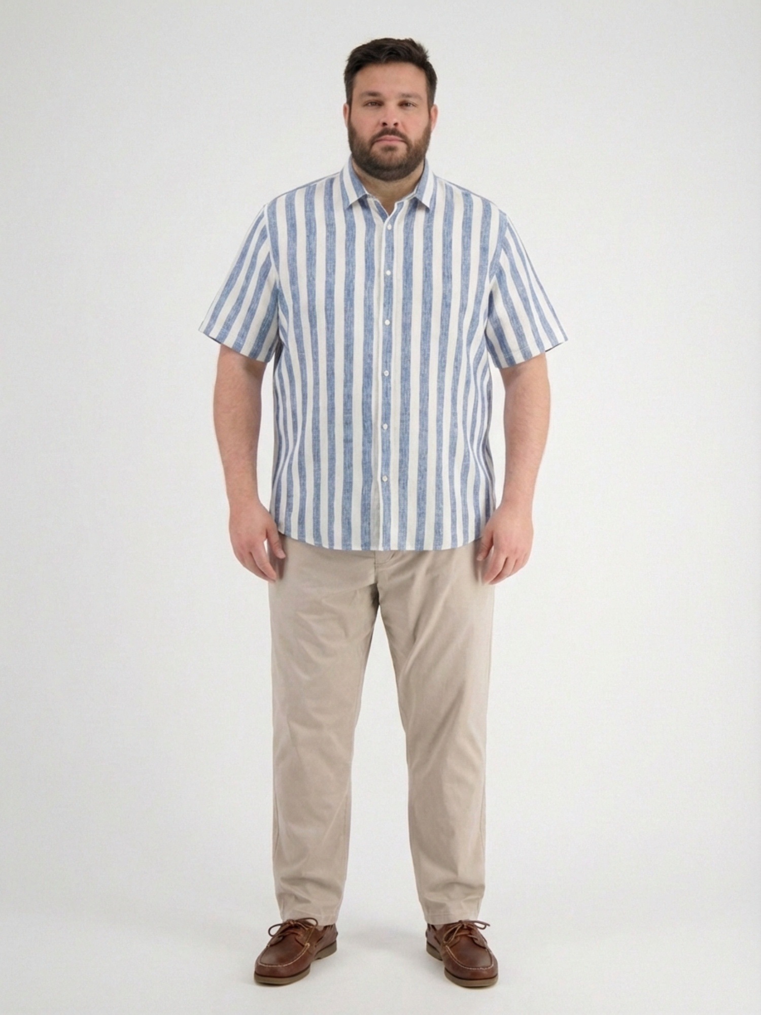 LERROS Kurzarmhemd »Gestreiftes Kurzarmhemd in grossen Größen«