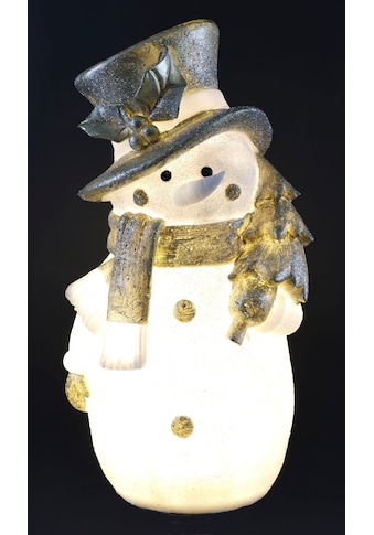 LED Dekofigur »Schneemann«, Weihnachtsdeko aus Polyresin, Höhe ca. 36 cm