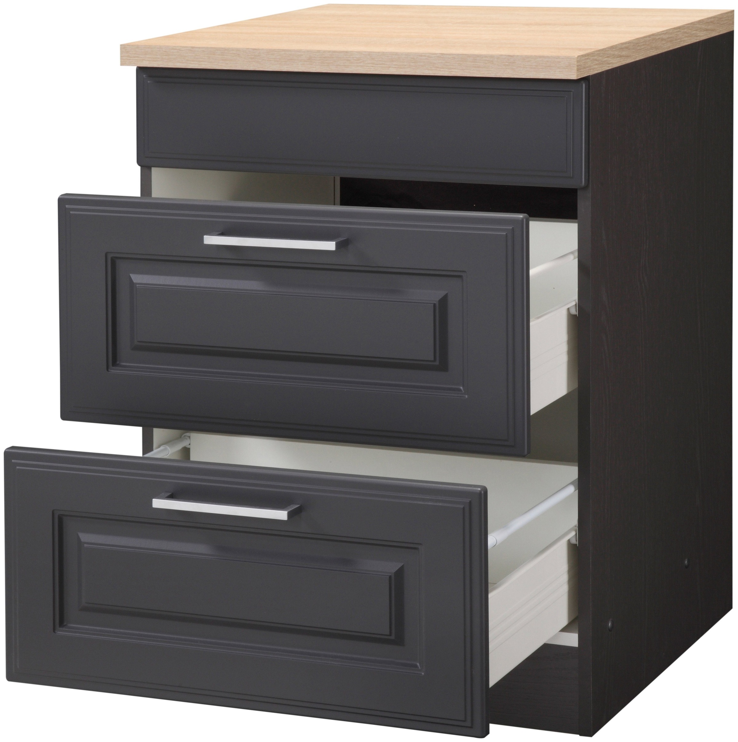 KOCHSTATION Kochfeldumbauschrank »KS-Stockholm« hochwertige MDF-Fronten