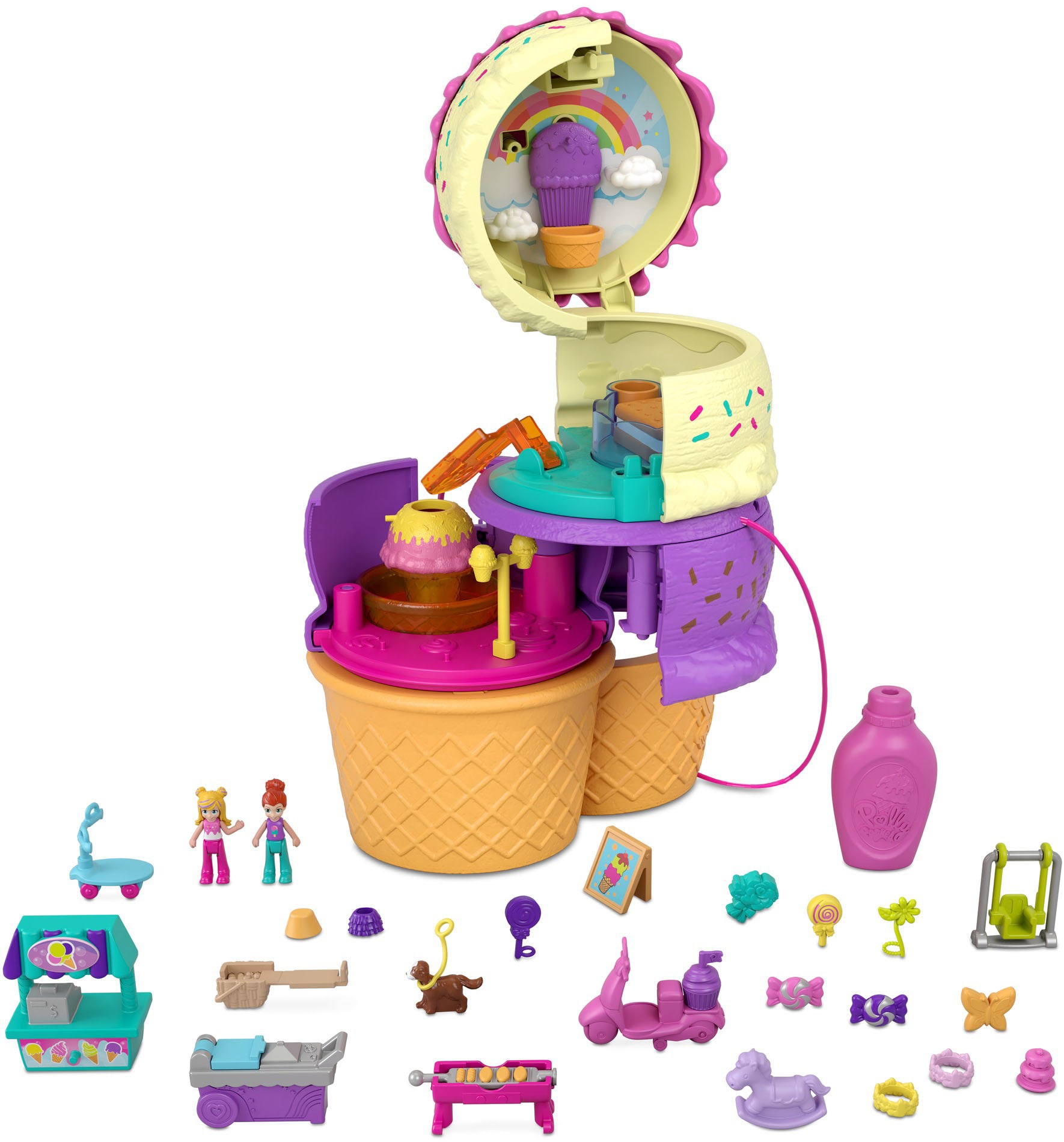Mattel® Spielwelt »Polly Pocket, Ausklappspaß-Schatulle Eiswaffel«