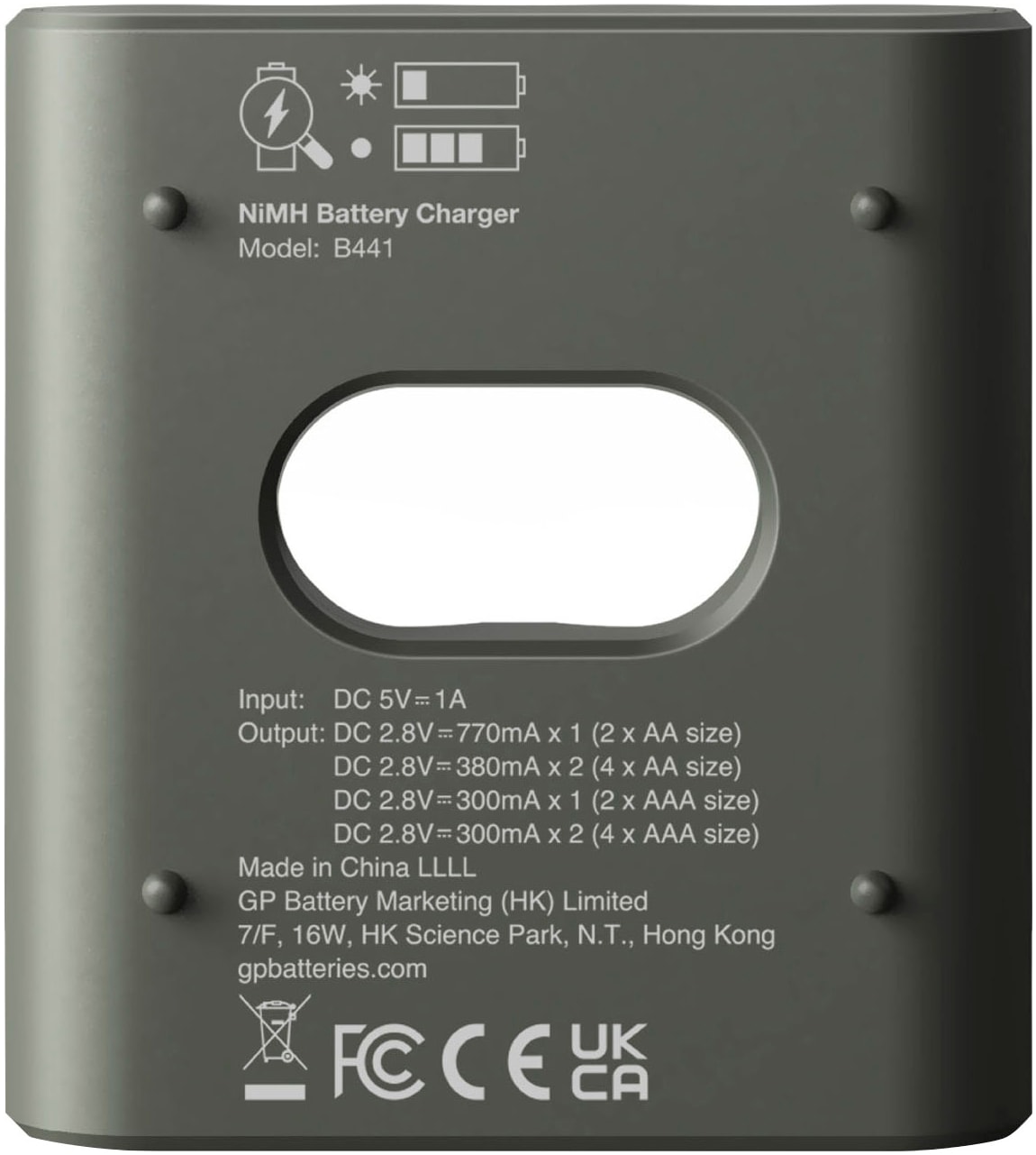 GP Batteries Batterie-Ladegerät »Free Charger B441U + 4x 850mAh AAA«