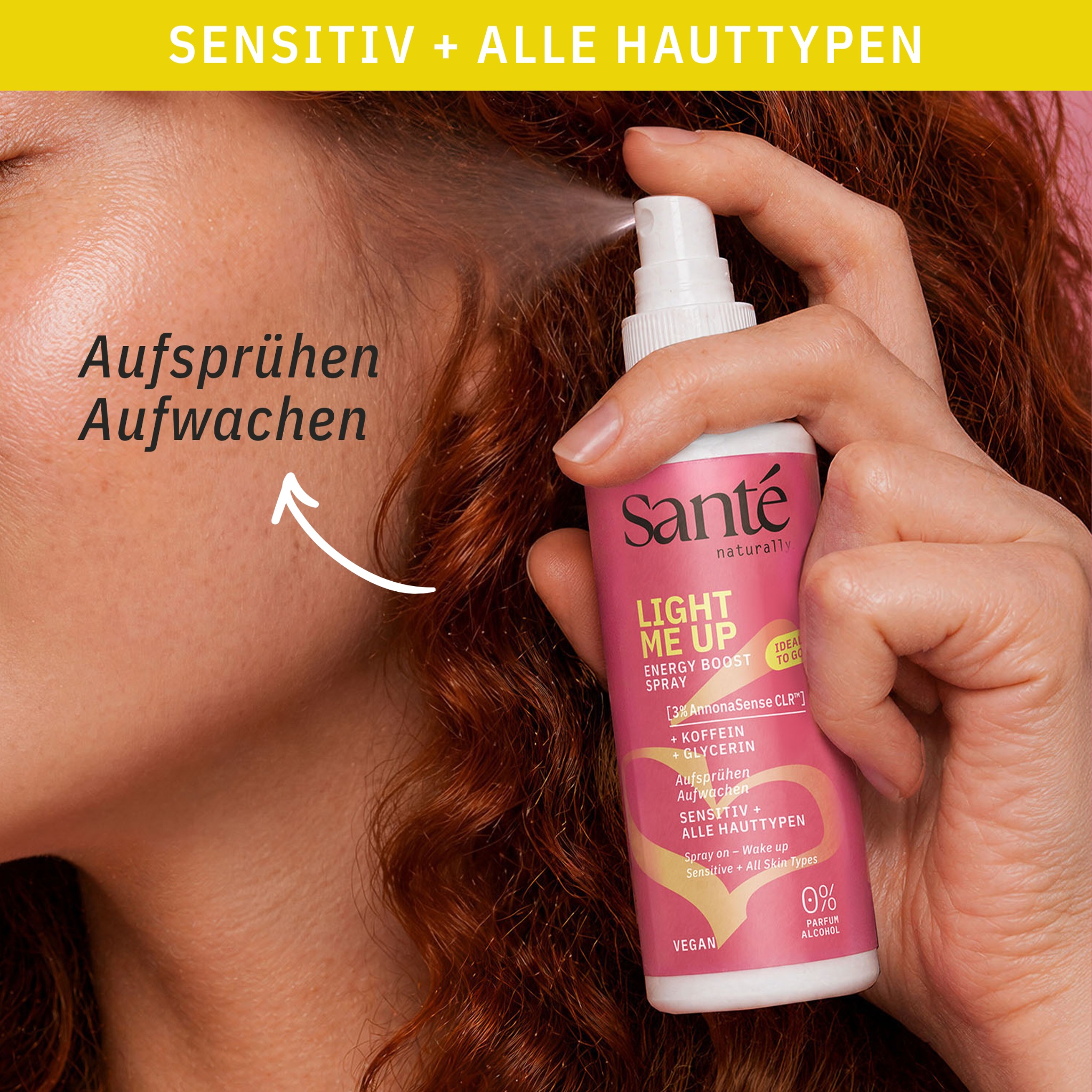 SANTE Gesichtsspray »LIGHT ME UP ENERGY BOOST SPRAY« mit leichter Nebel-Formel, für alle Hauttypen