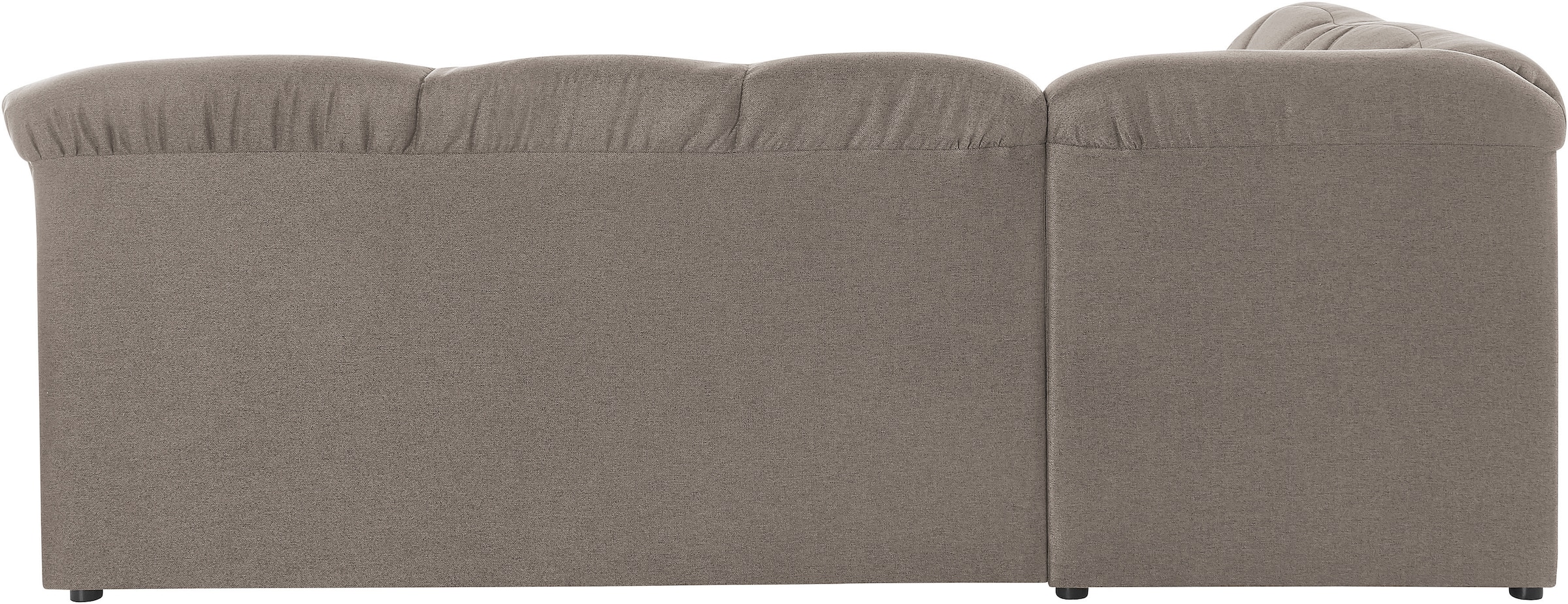 DOMO collection Ecksofa »Pegnitz, zeitlose und elegante Rückensteppung, Breite 246cm, L-Form« wahlweise mit Bettfunktion