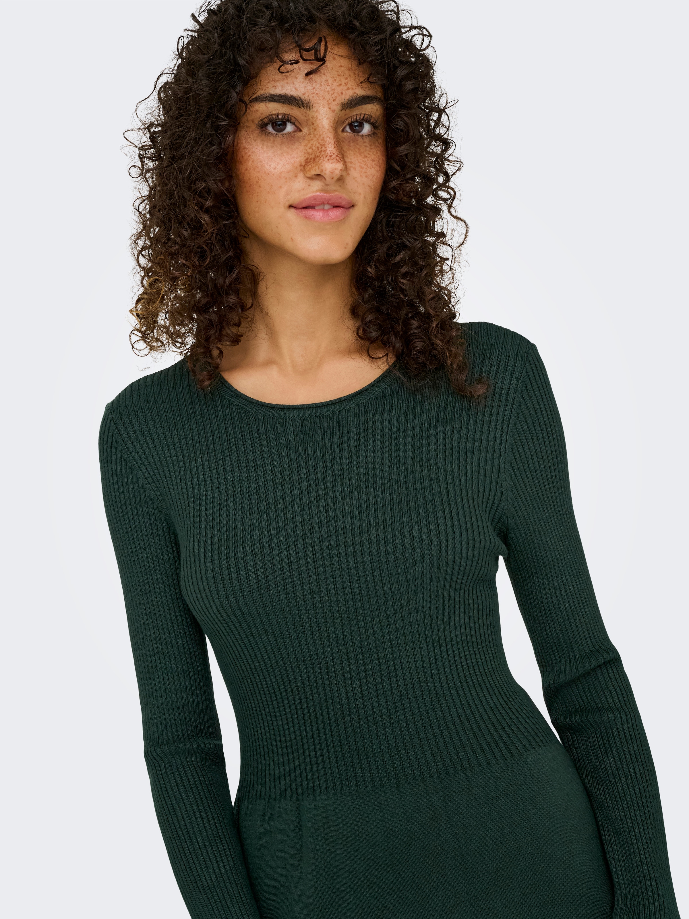 ONLY Strickkleid »ONLALMA L/S O-NECK DRESS KNT NOOS«