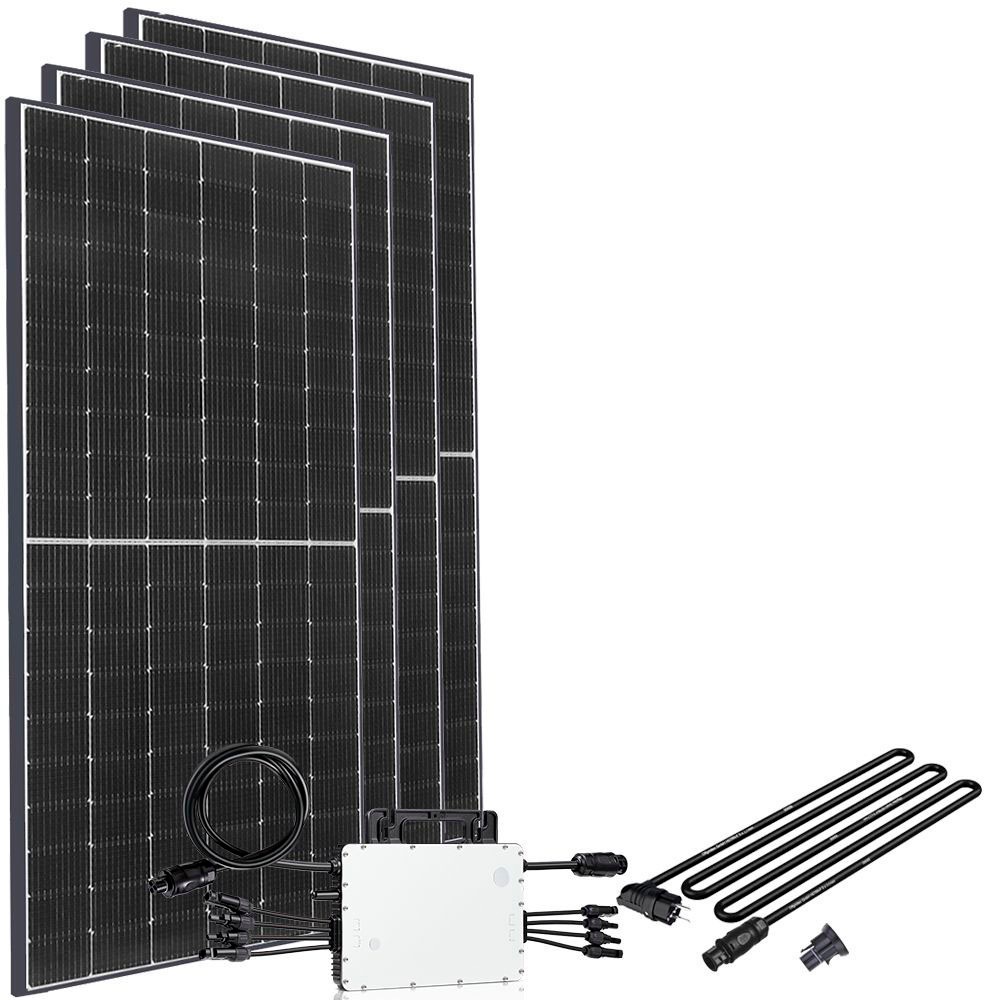 Offgridtec Solaranlage »Solar-Direct 1660W HM-1500« Schuko-Anschluss, 10 m Anschlusskabel, ohne Halterung in schwarz
