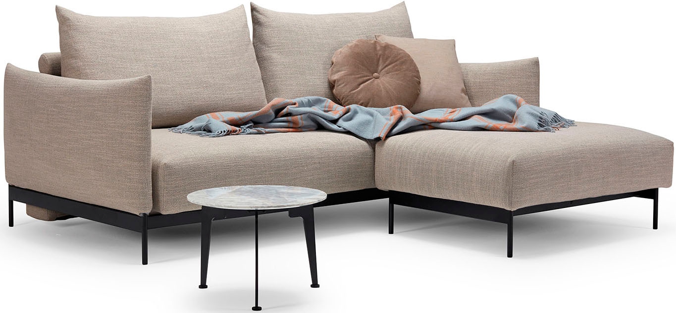 INNOVATION LIVING ™ Schlafsofa »MALLOY innovativ, komfortabel und bequem, modernes Design«, hohe Rückenlehne, schmale Armlehnen, inklusive Bettaufbewahrung