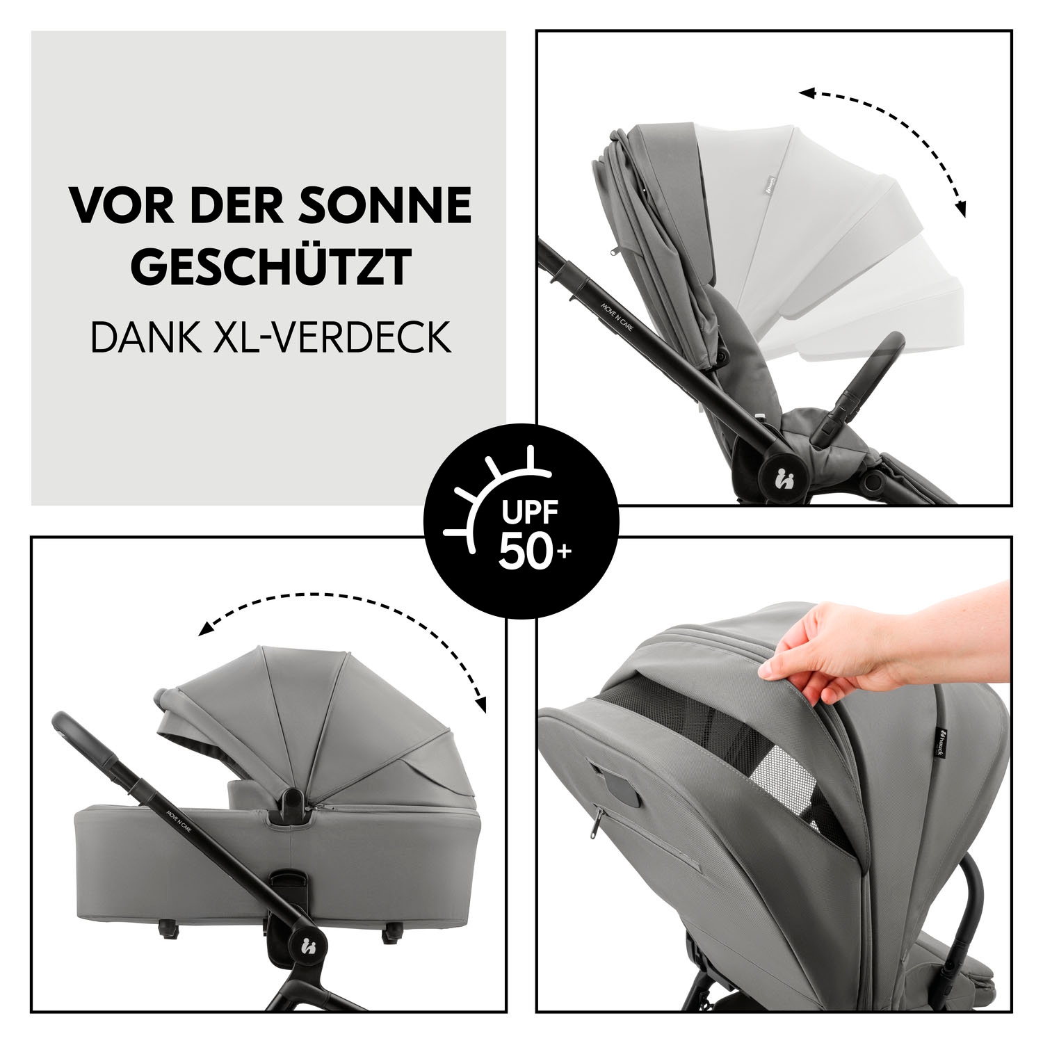 Hauck Kombi-Kinderwagen »Move N Care Set«, 22 kg, belastbar bis 22 kg