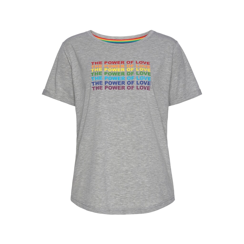 LASCANA T-Shirt »Pride«, mit 'Power of Love' Frontdruck