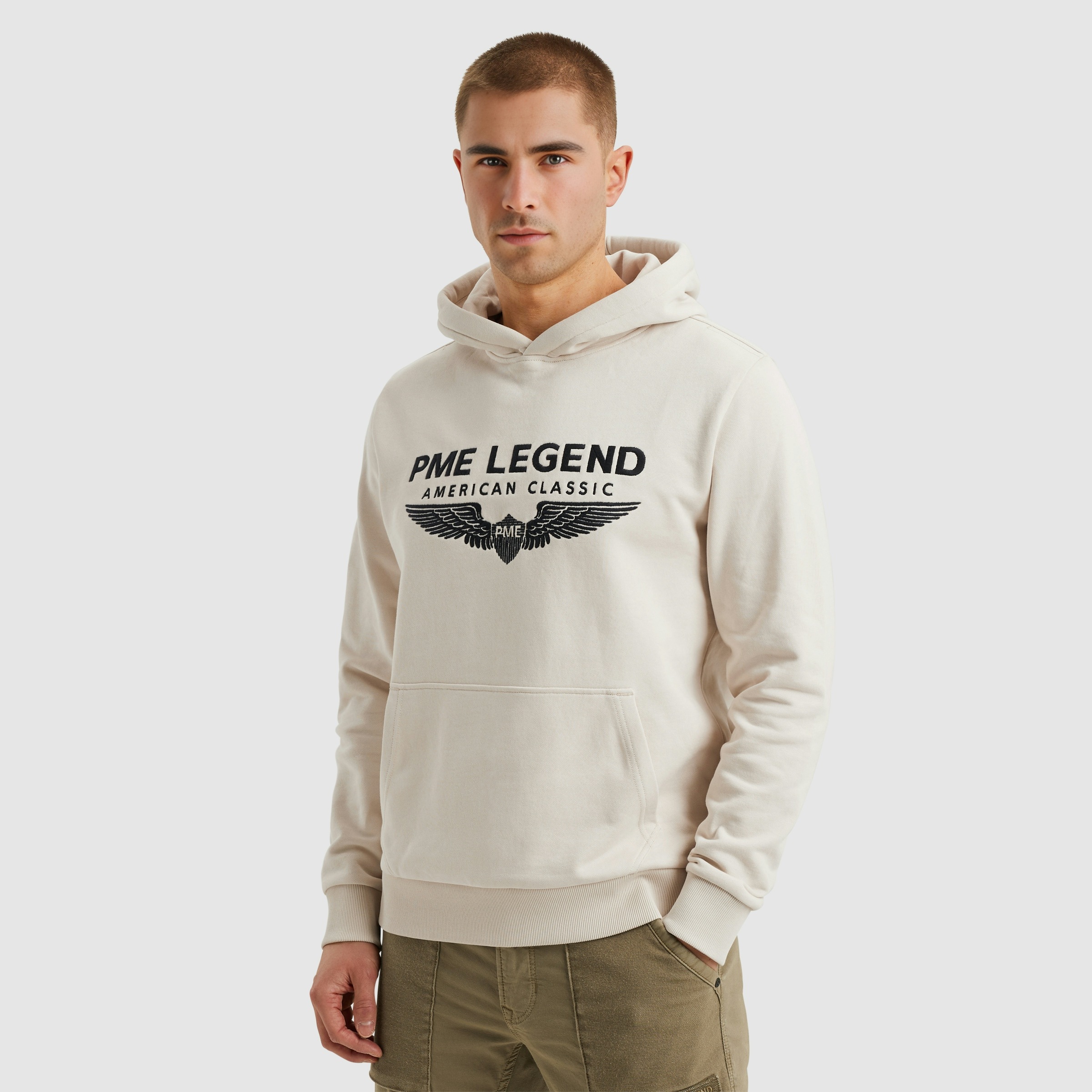 PME LEGEND Kapuzensweatshirt »Hooded soft terry with logo«, mit Logostickerei