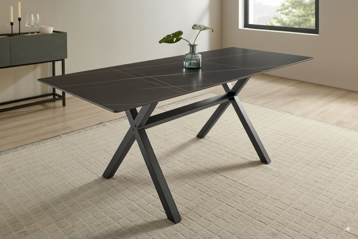 OTTO home Esstisch »Cazie« aus Sicherheitsglas mit drehbarer Tischplatte und verstellbaren Füßen