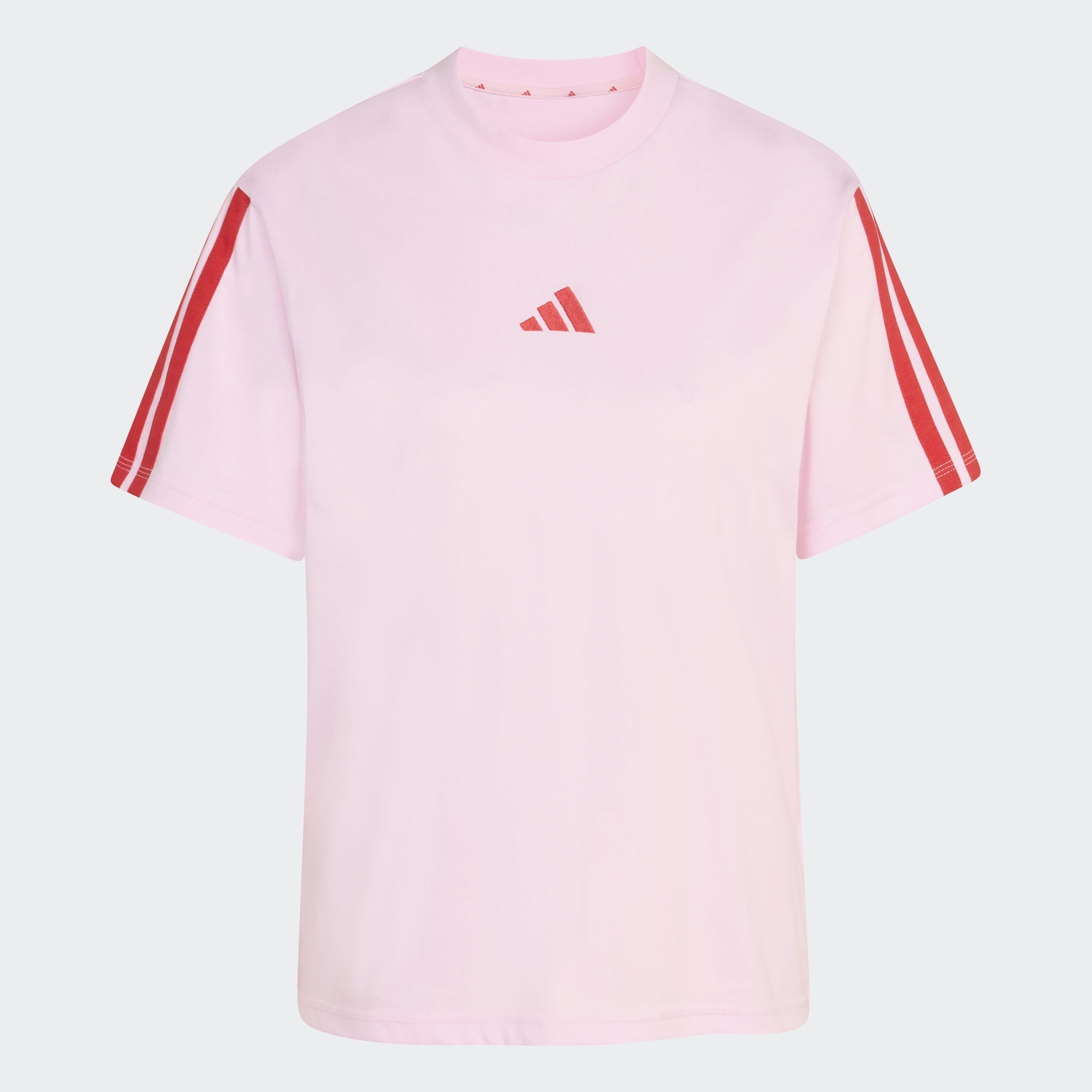 adidas Sportswear T-Shirt »ESSENTIALS 3-STREIFEN COTTON« klassische 3-Streifen an den Ärmeln, ohne Verschluss