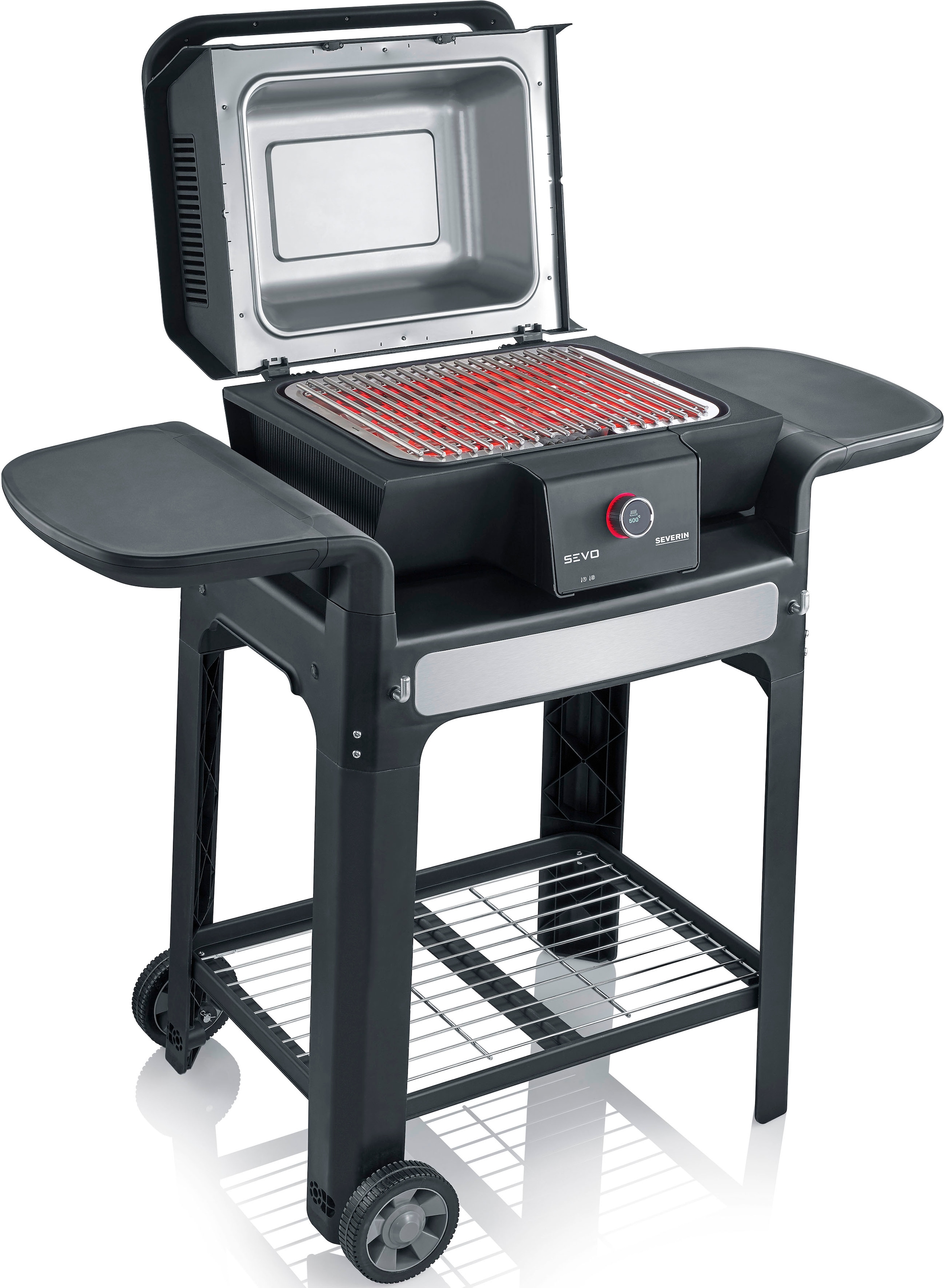 Severin Elektro-Standgrill »SEVO GTS PG 8107«, 3000 W, schneller Start, SAFE TOUCH-Oberfläche, auch als Tischgrill nutzbar