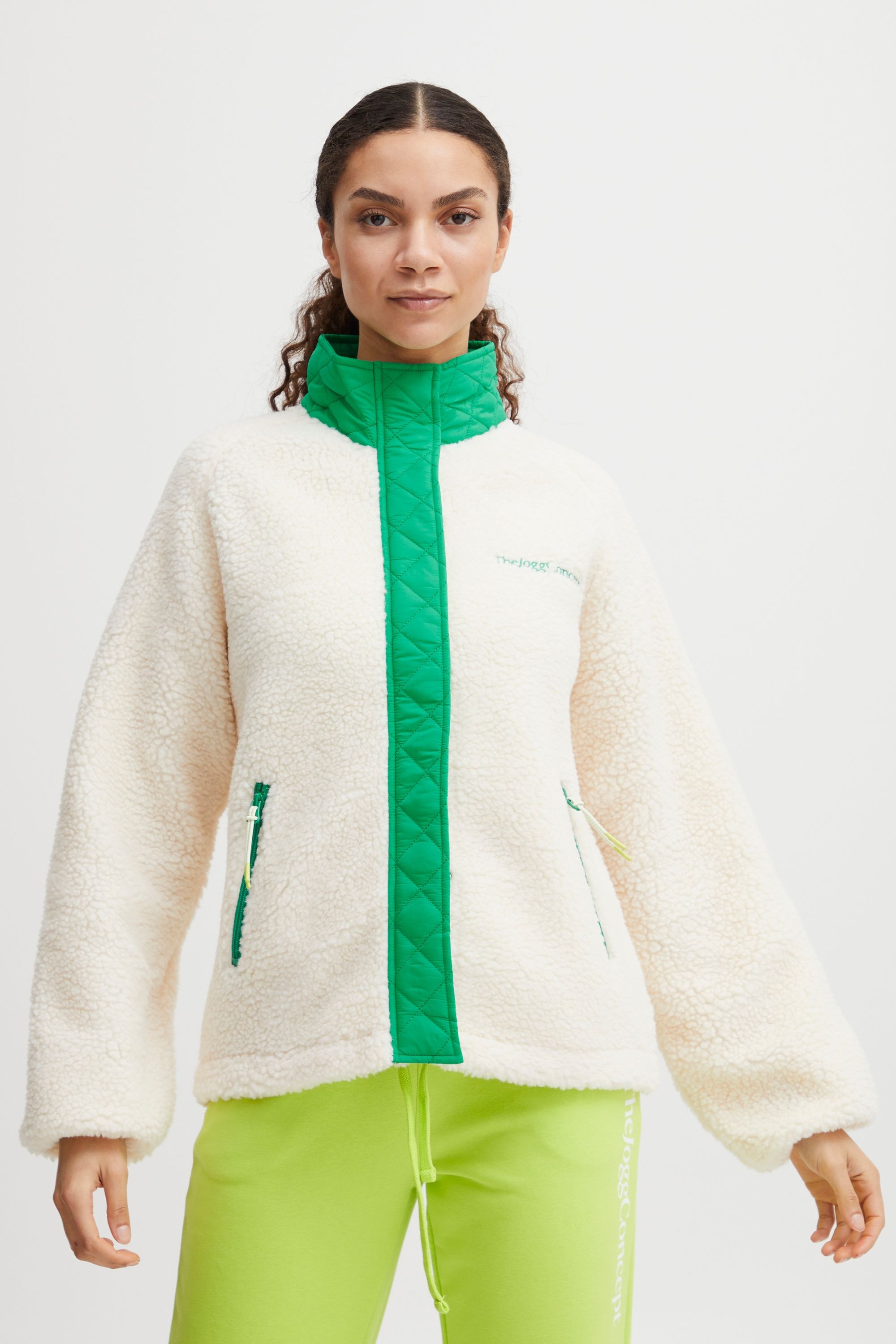 TheJoggConcept Fleecejacke »Fleecejacke JCBerri«, ohne Kapuze