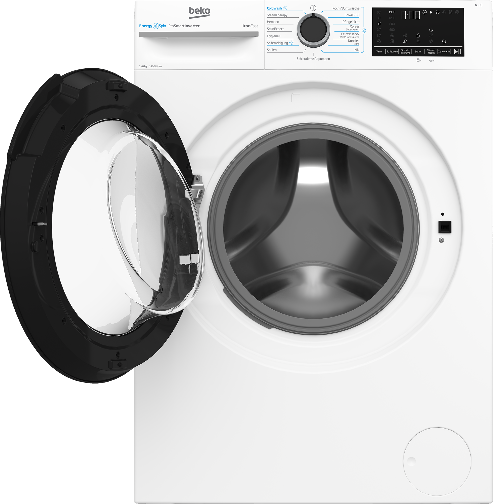 BEKO Waschmaschine »BM3WFU4841N«, 8 kg, 1400 U/min, Waschen mit EnergySpin: Bis zu 35 % Energie sparen – nicht nur in Eco