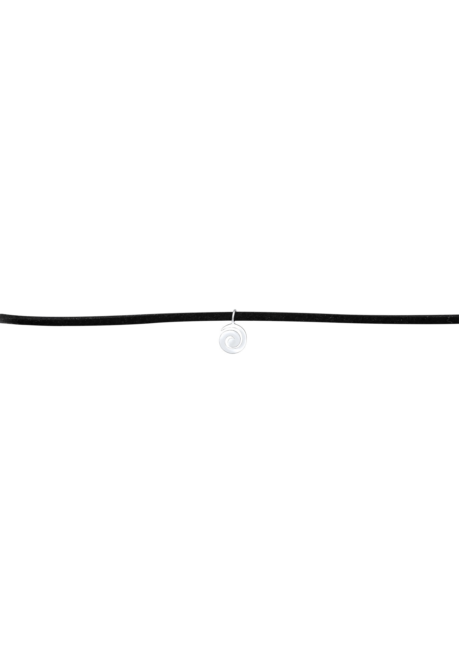 Elli Choker »Halskette Choker Velour Schwarz Spirale Trend 925 Silber«