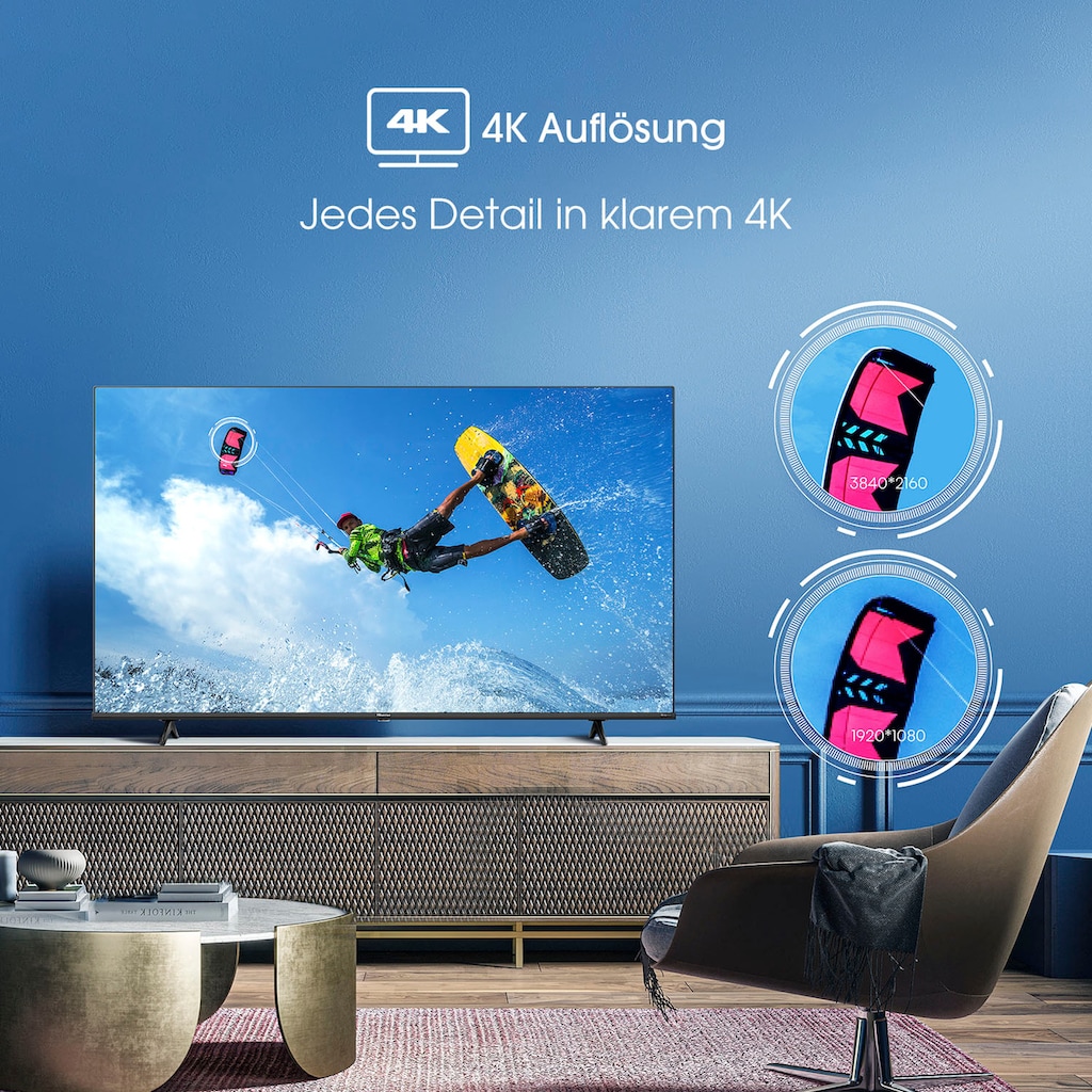 Hisense QLED-Fernseher »50E77HQ«, 126 cm/50 Zoll, 4K Ultra HD, Smart-TV, HDR10, HDR10+ decoding, HLG, 60Hz Panel, Alexa Built-in, VIDAA Voice