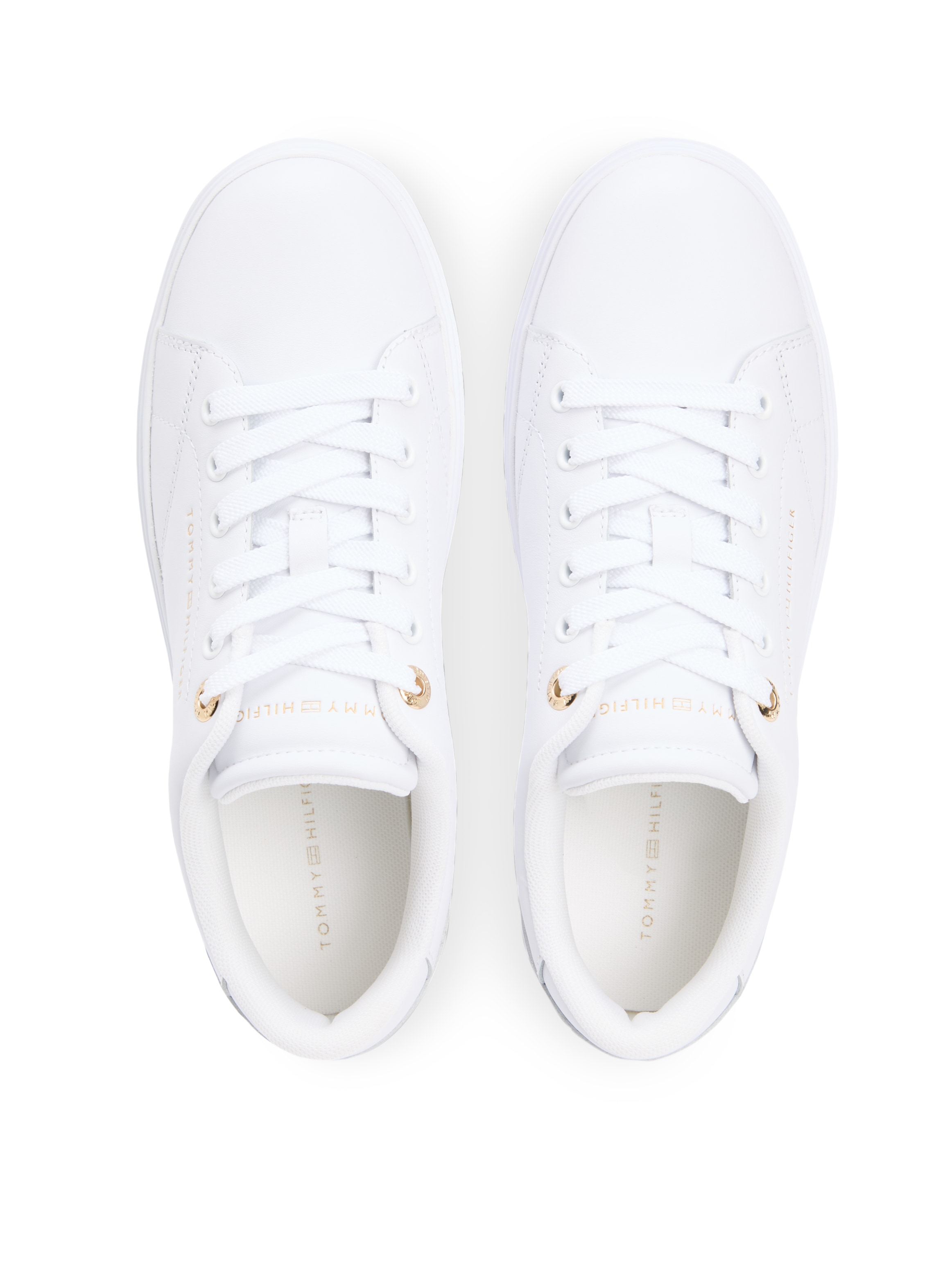 Tommy Hilfiger Plateausneaker »TH CHIC SNEAKER«  Freizeitschuh, Halbschuh, Schnürschuh mit Ziernähten