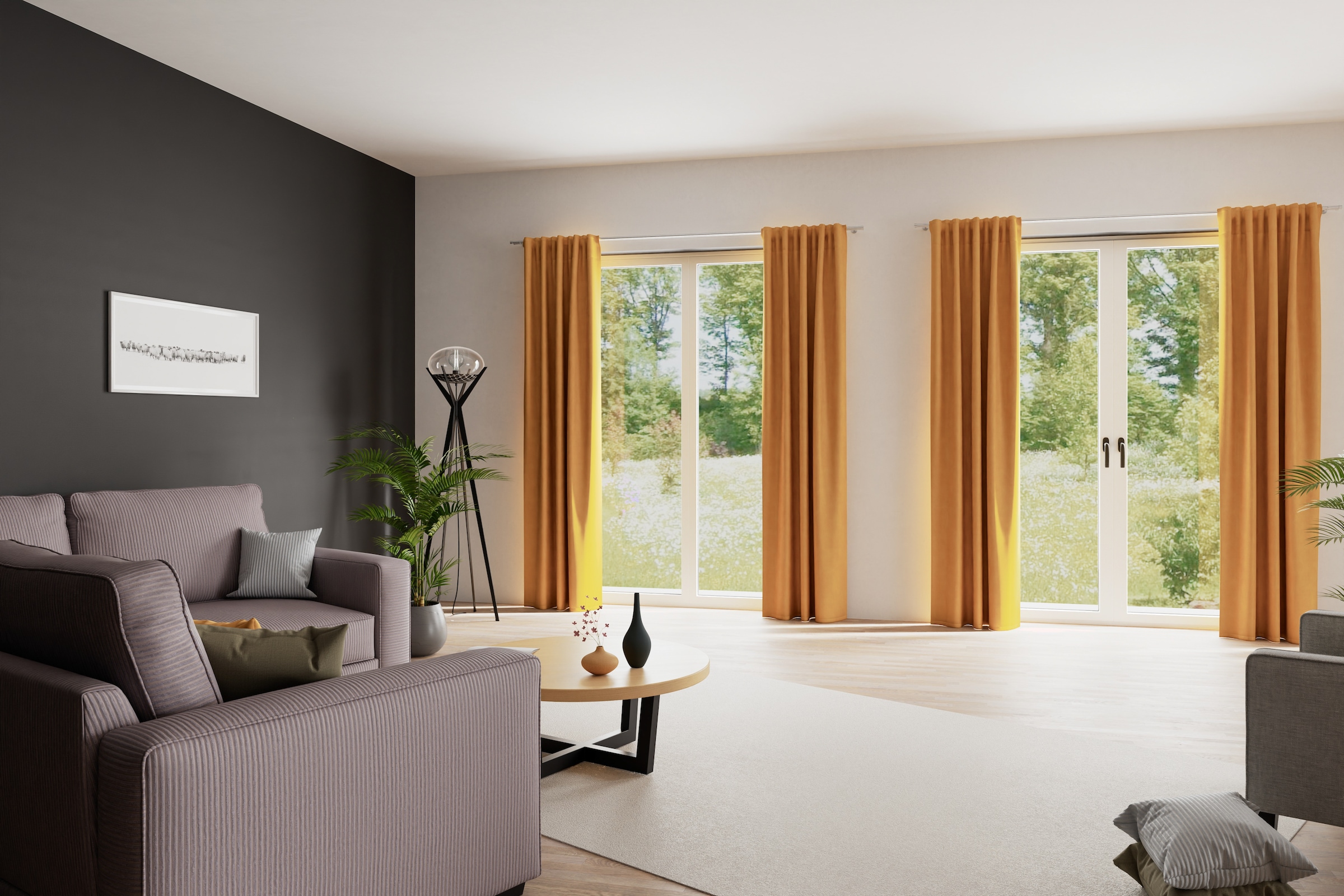 HOMING Vorhang »Velia« verdeckte Schlaufen 1 Stk. tlg. Fertigschal