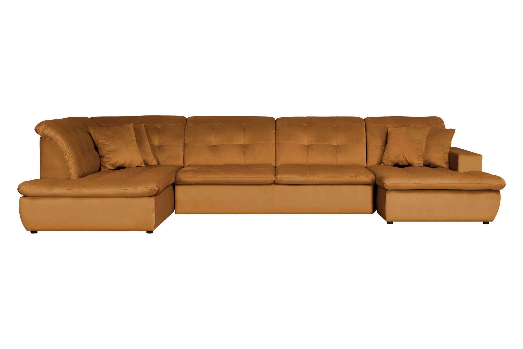 Home affaire Wohnlandschaft »BRISBANE NEU U-Form« mit feiner Steppung, Matten-Optik, incl. Zierkissen