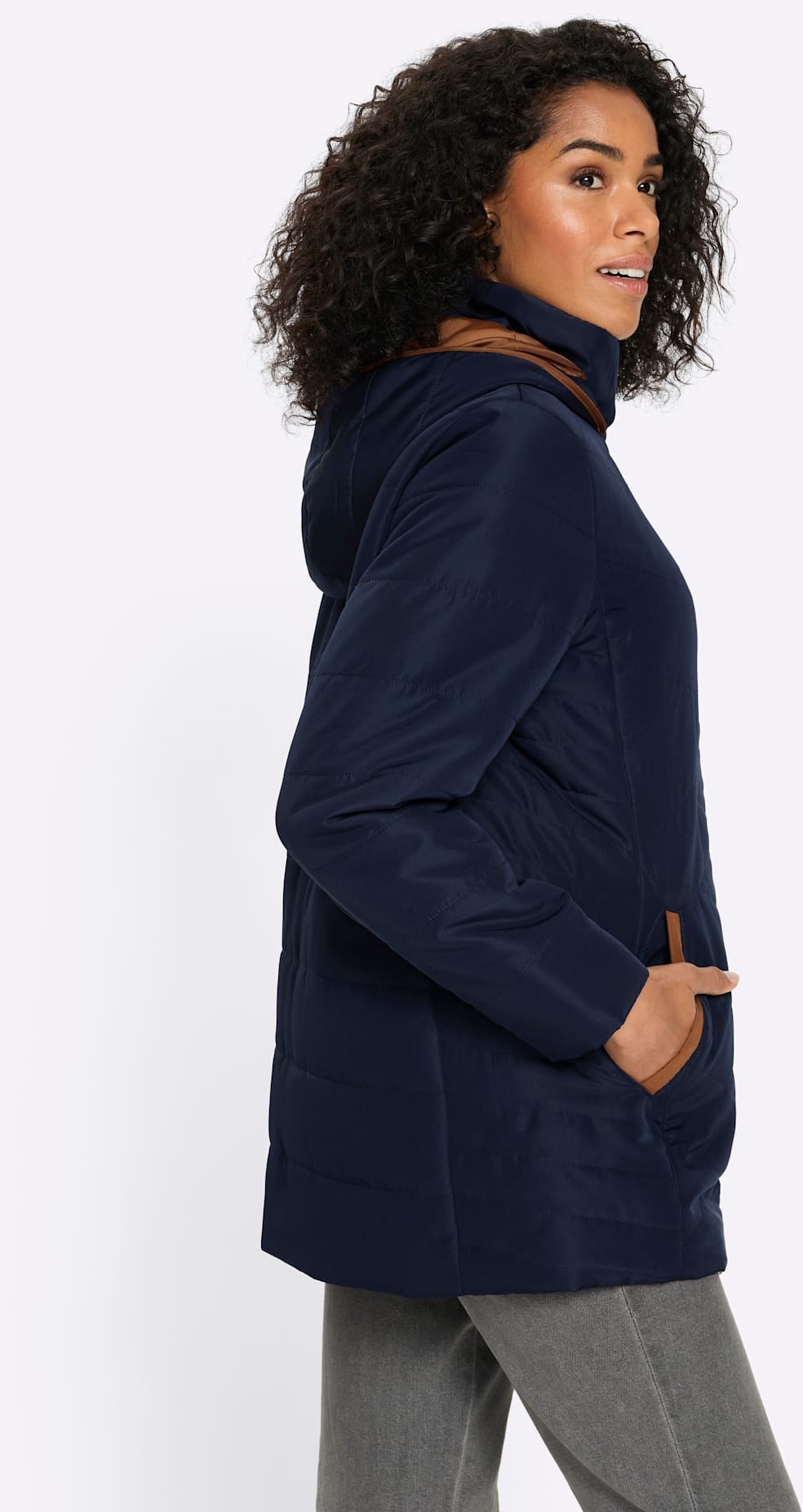 Classic Basics Steppjacke mit Kapuze