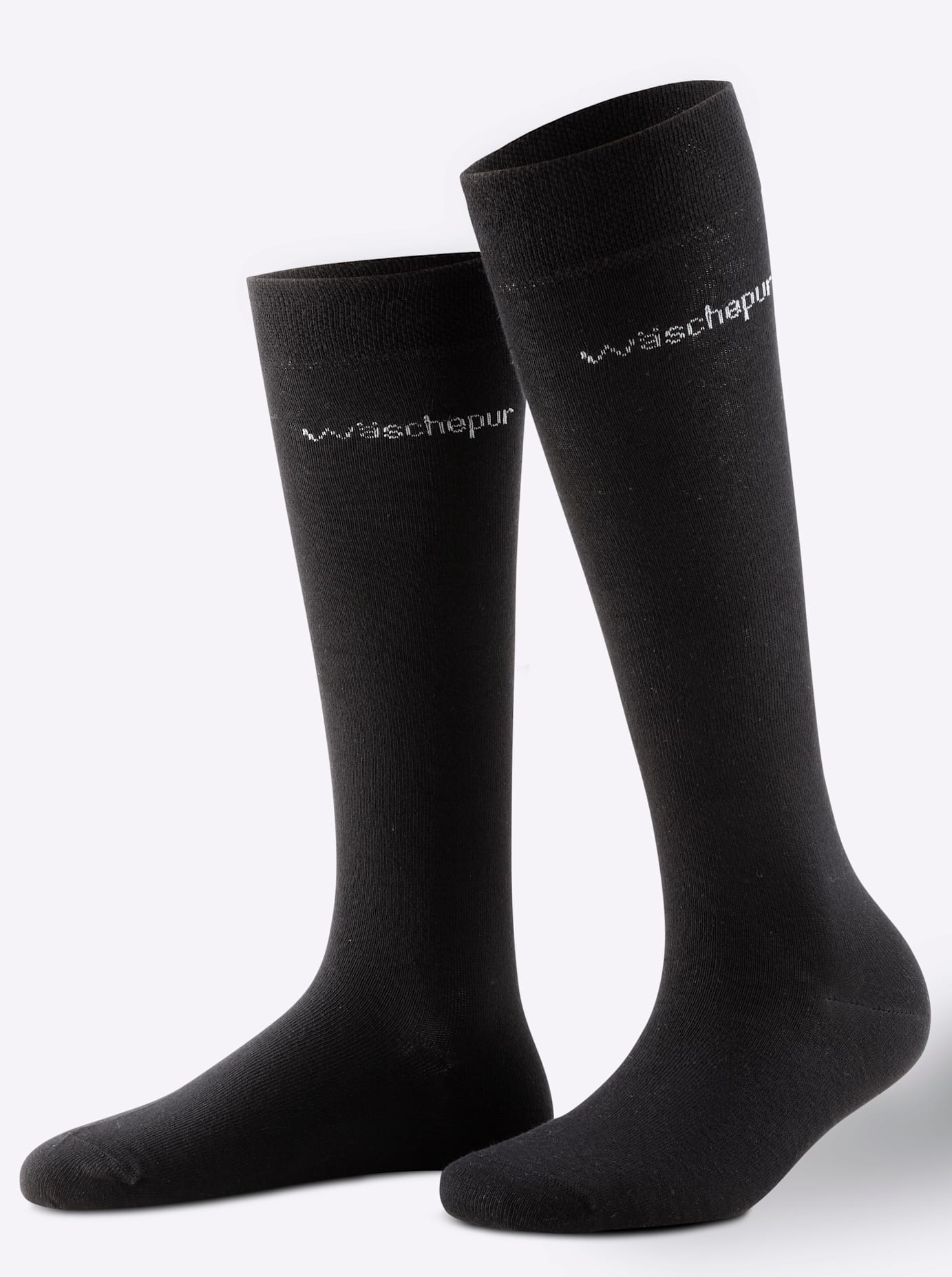 Wäschepur Damen Kniestrümpfe 3 Paar tlg. in schwarz, Größe 4