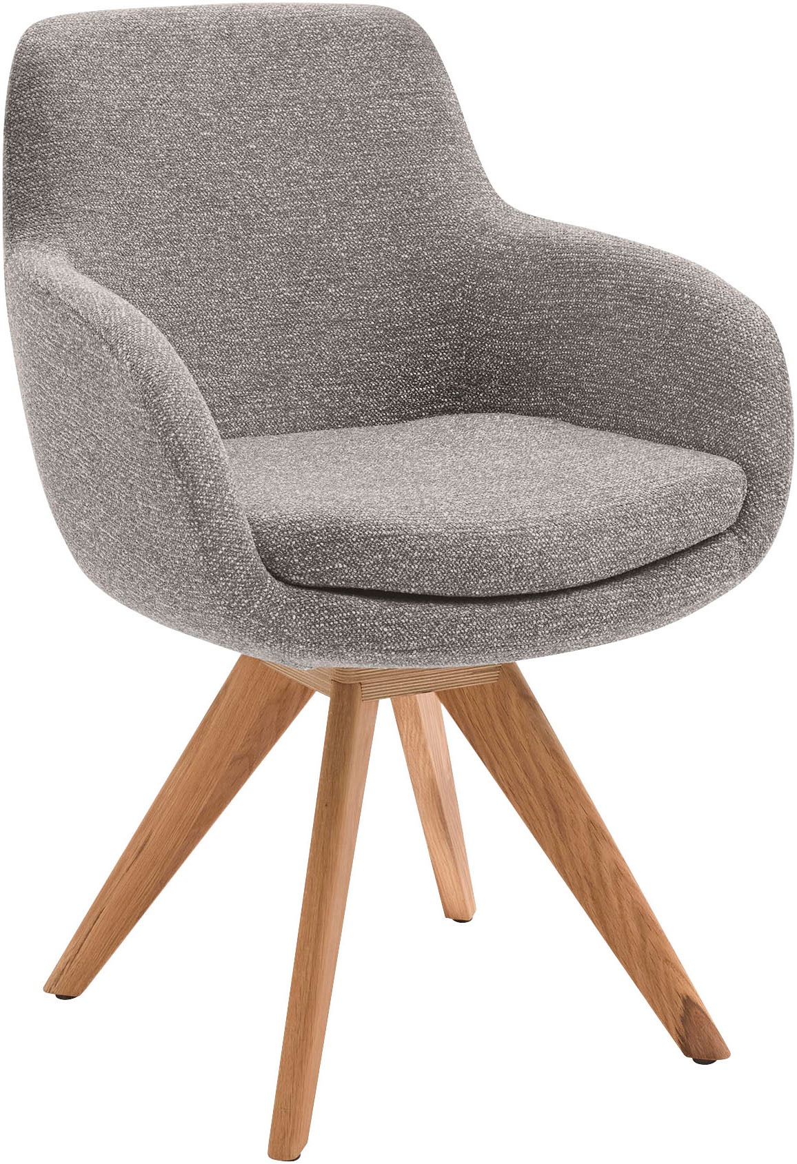 Musterring Esszimmerstuhl »Tavia«, (Set), 2 St., Chenille, Stativgestell Wildeiche massiv, Drehfunktion optional, diverse Farben