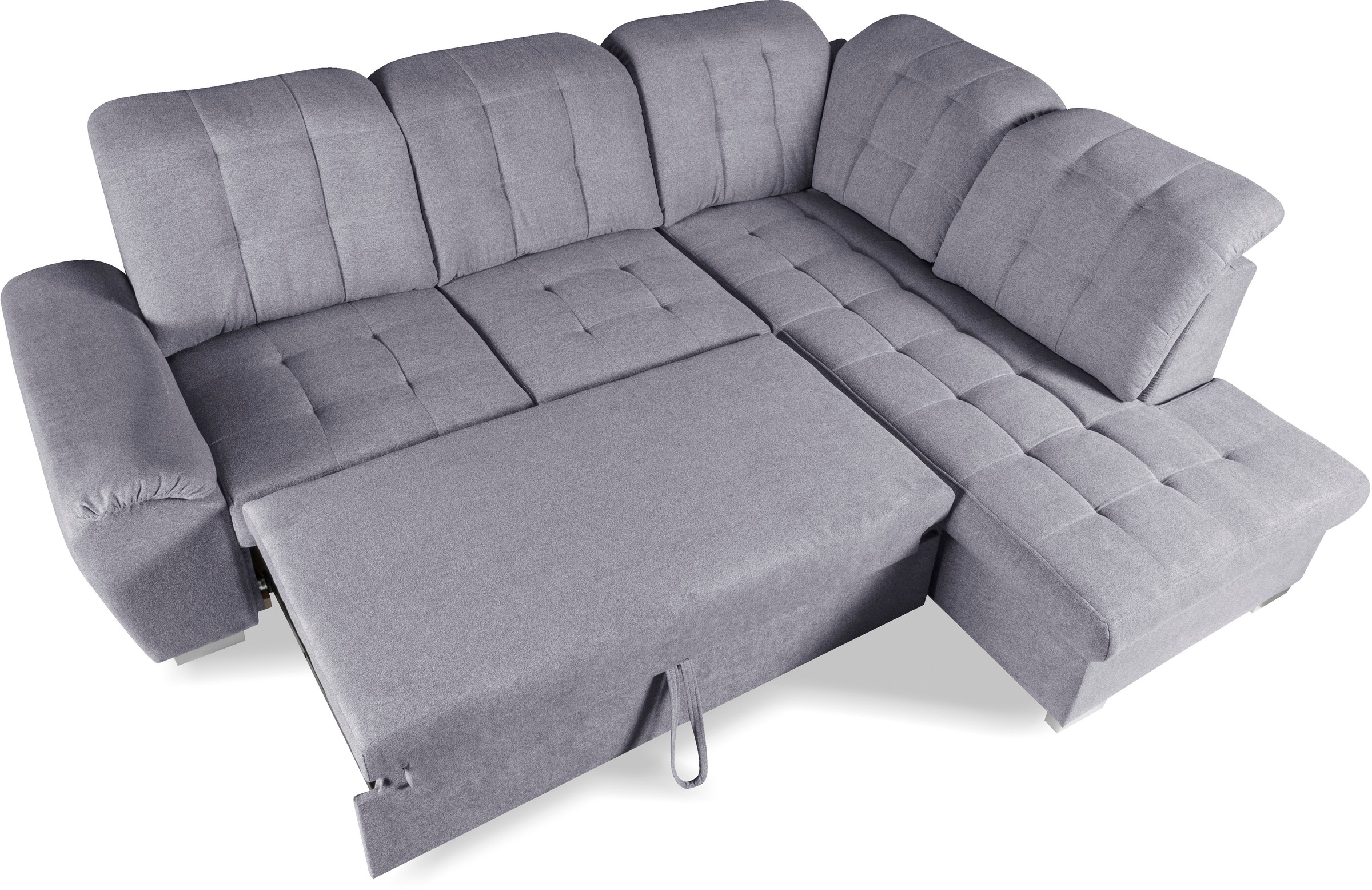 WERK2 Ecksofa »Brindisi, Multifunktion, bequem & komfortabel, Breite 263cm, L-Form«, mit verstellbaren Kopfteilen, Bettfunktion & Bettkasten