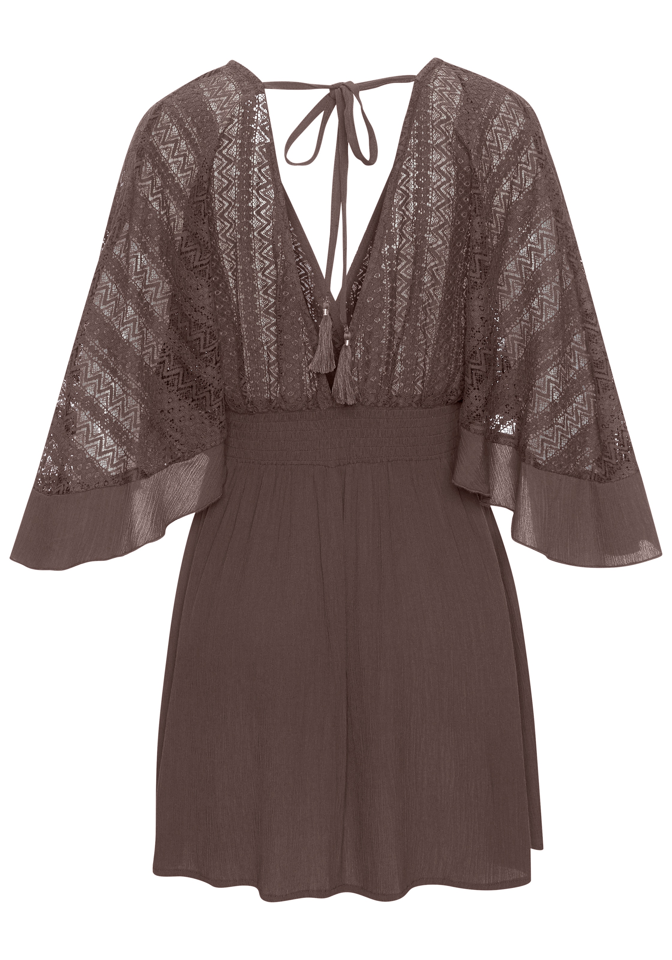 LASCANA Tunikakleid mit weiten Ärmeln, aus Spitze, Blusenkleid, Strandmode