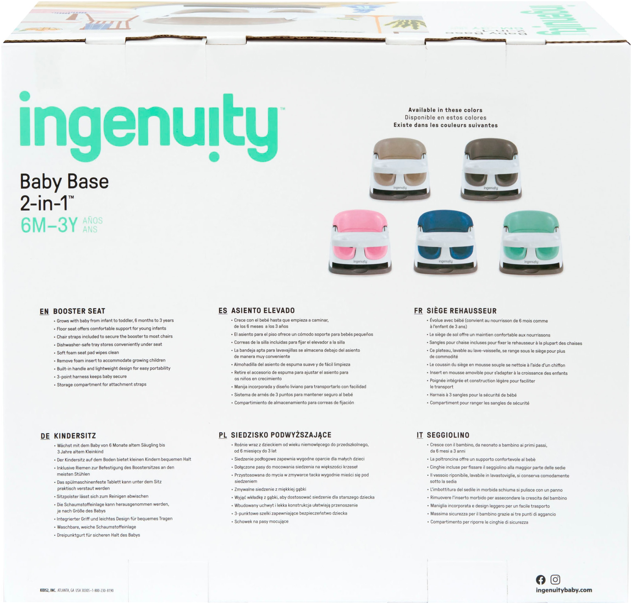 ingenuity Tischsitz »Baby Base 2-in-1™ Seat – Peony™«