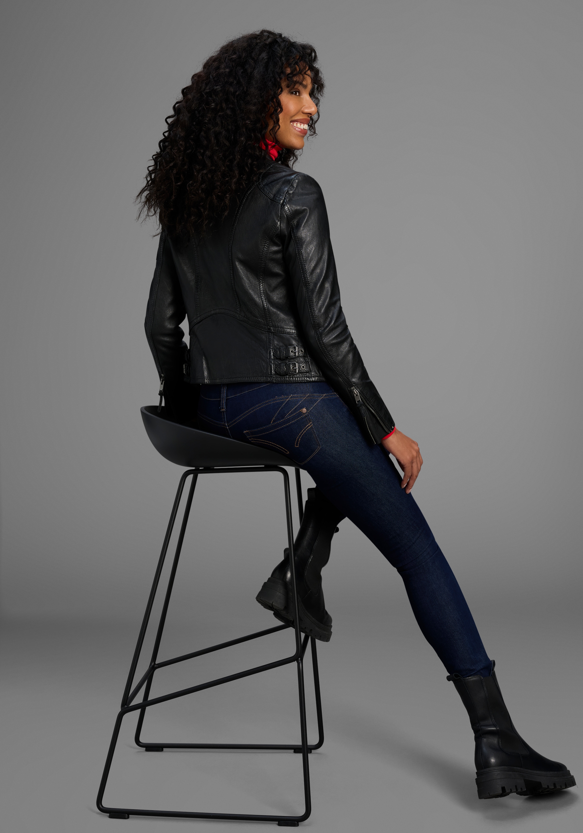 Arizona Skinny-fit-Jeans »Shaping«, skinny Passform, normale Leibhöhe, in Stretch-Qualität, Used-Look
