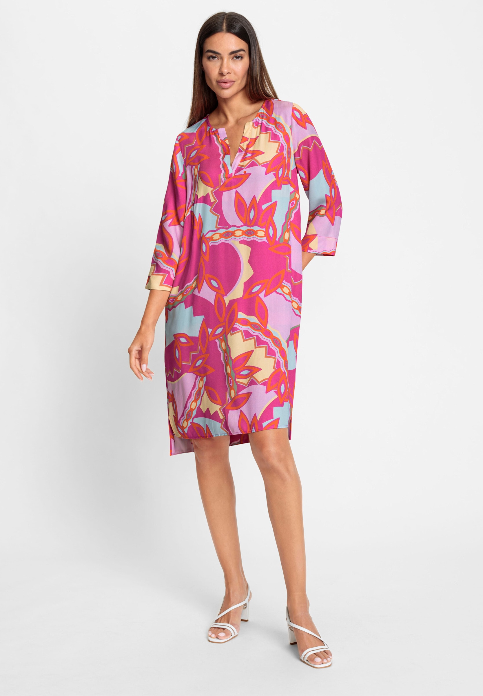 heine Druckkleid »Druck-Kleid Druckkleid mit seitlichen Nahttaschen« Nahttasche