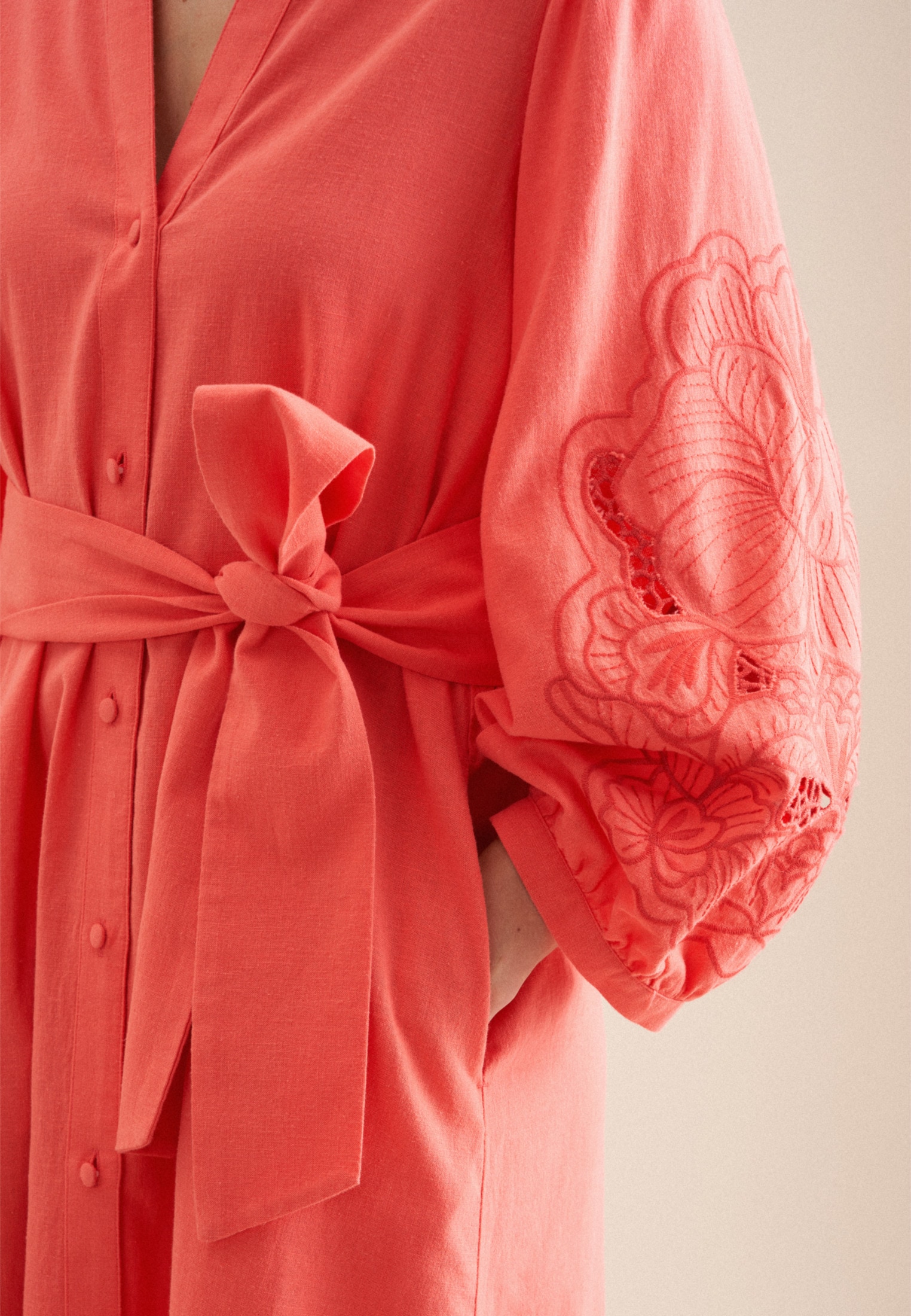 seidensticker Sommerkleid »Schwarze Rose«, 7/8-Arm Rundhals Uni