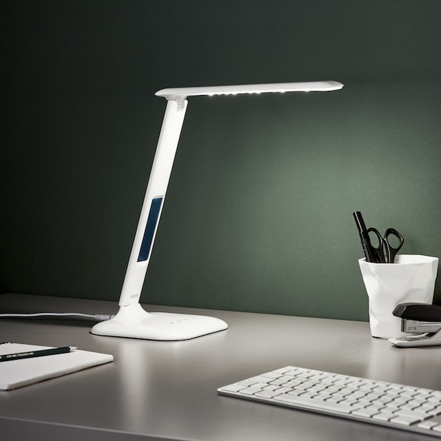 Brilliant LED Schreibtischlampe »Glenn«, 1 flammig-flammig, 55 cm Höhe,  Touchdimmer, USB-Anschluss, Kunststoff/Metall, weiß kaufen im OTTO Online  Shop