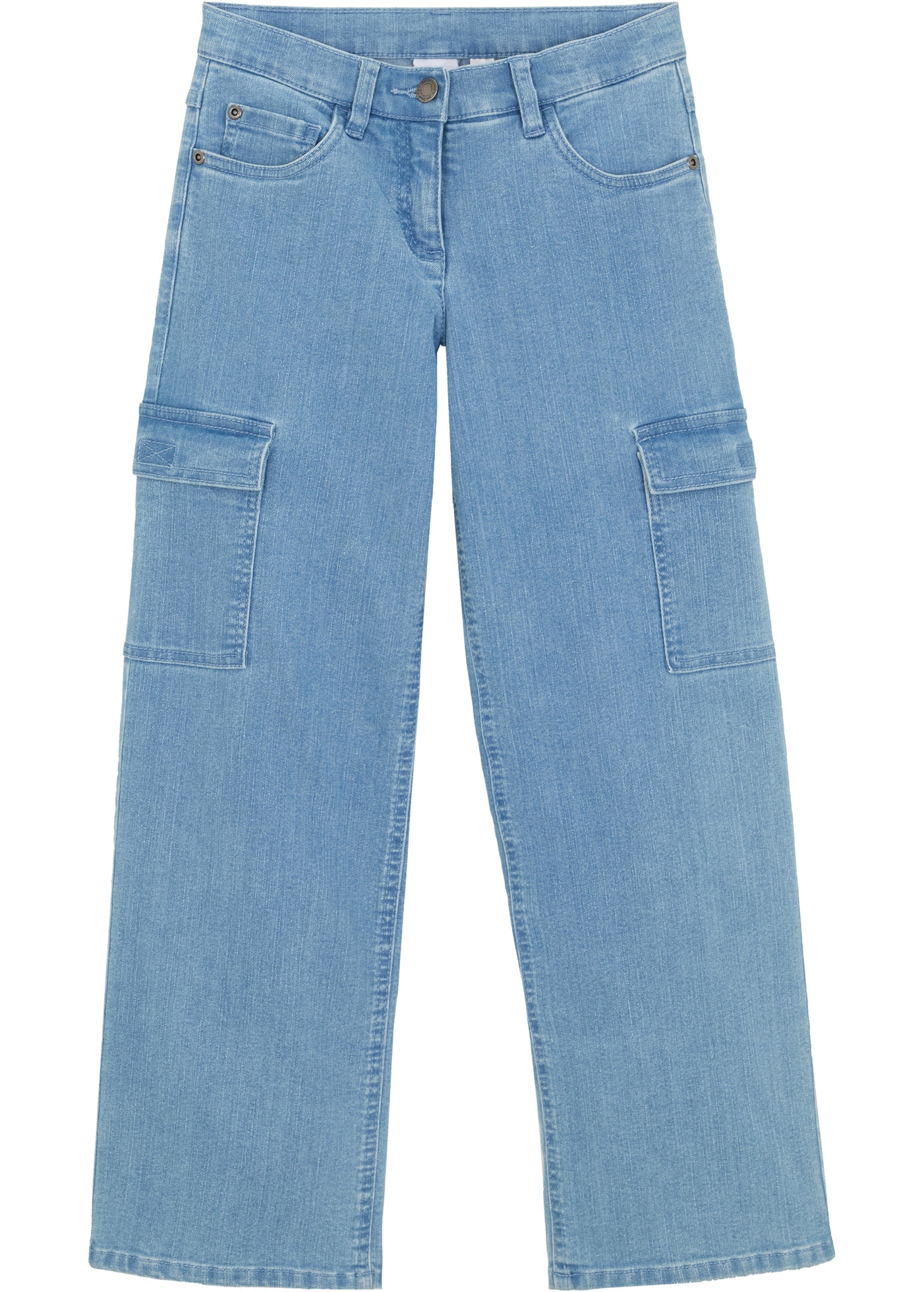 bonprix Cargojeans »Weite Cargo-Jeans Mid Waist« Weite Cargo-Jeans Mid Waist
