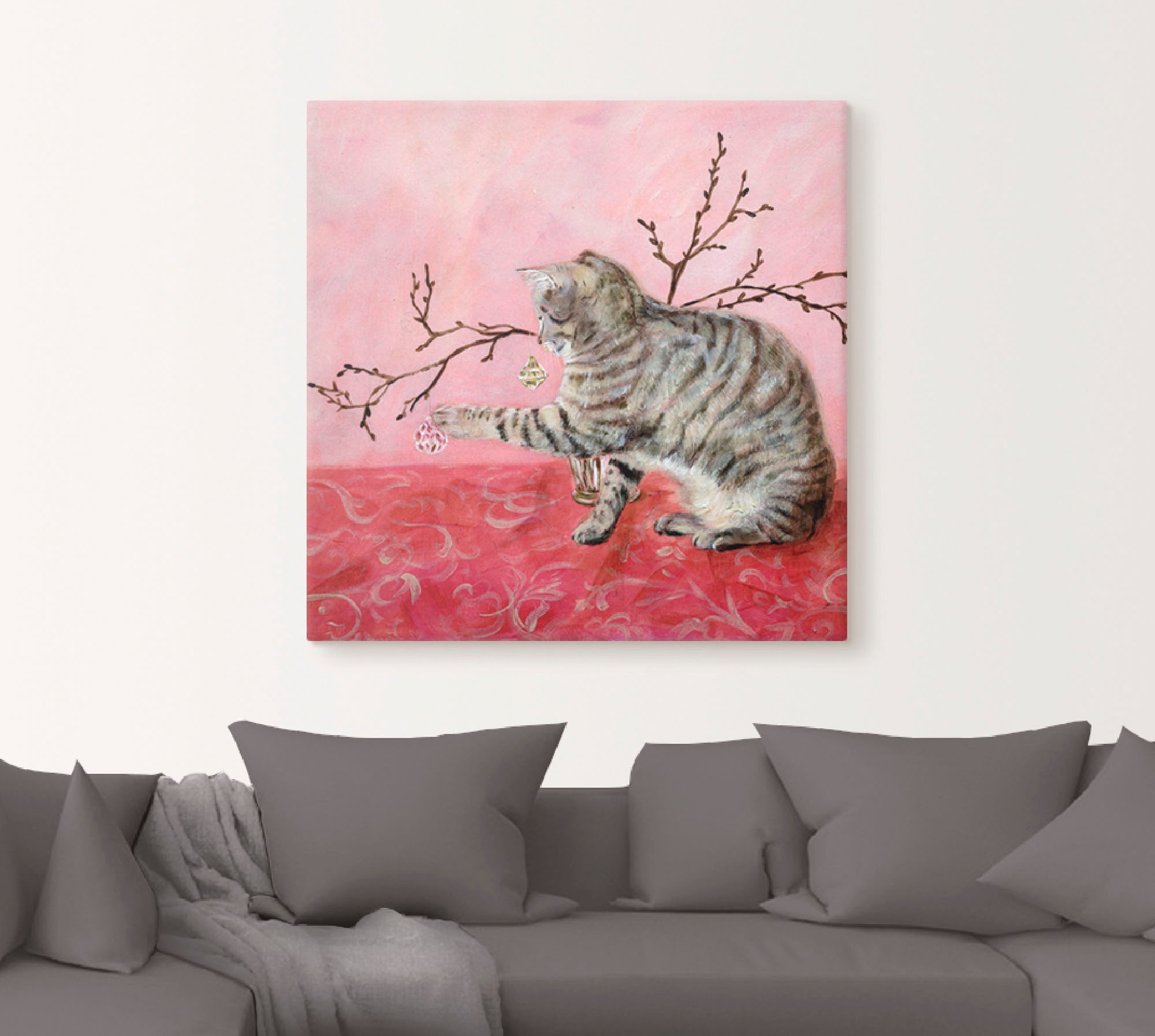 Artland Leinwandbild »Katzenspiel« Haustiere 1 Stk. tlg. auf Keilrahmen gespannt